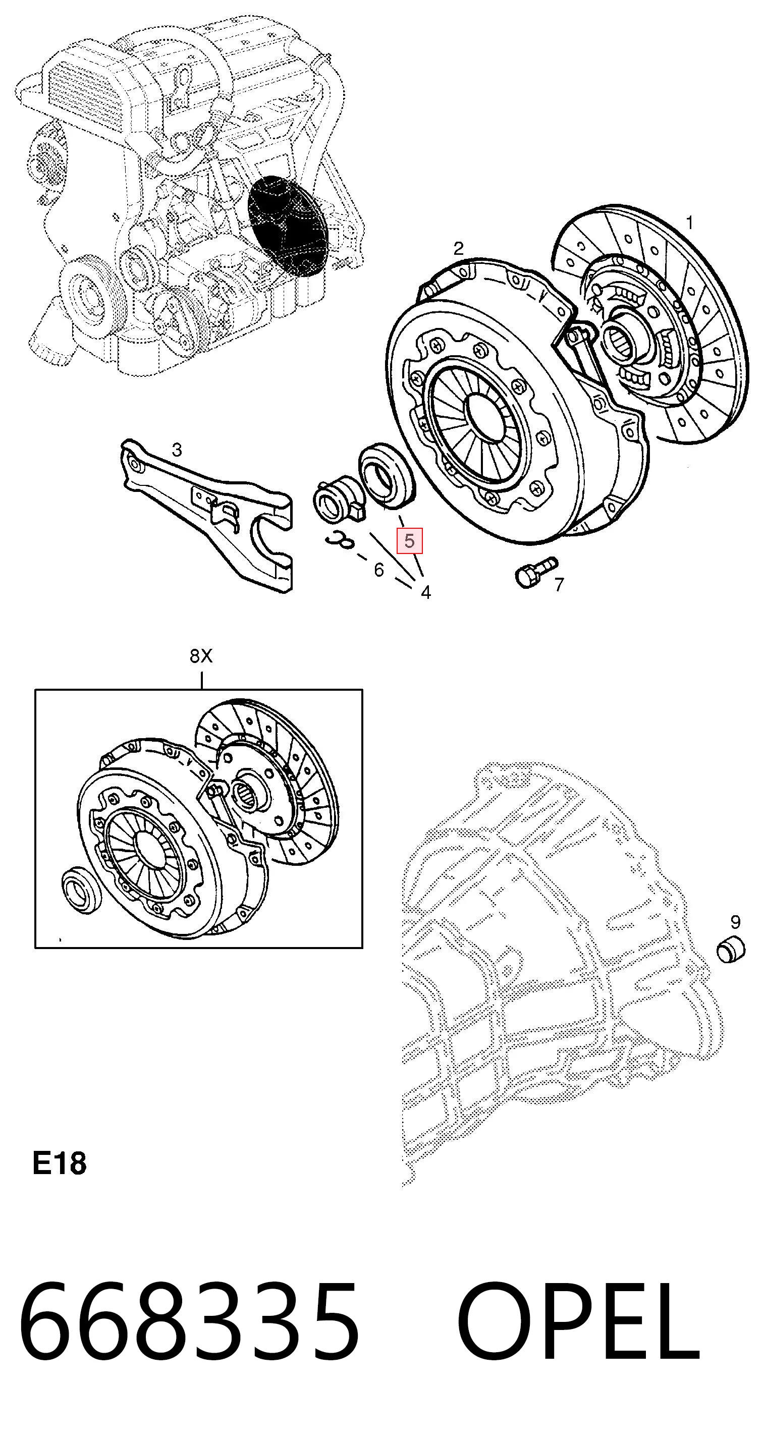 Вижимний підшипник Polcar 500063760 ціна, від 47.09 USD