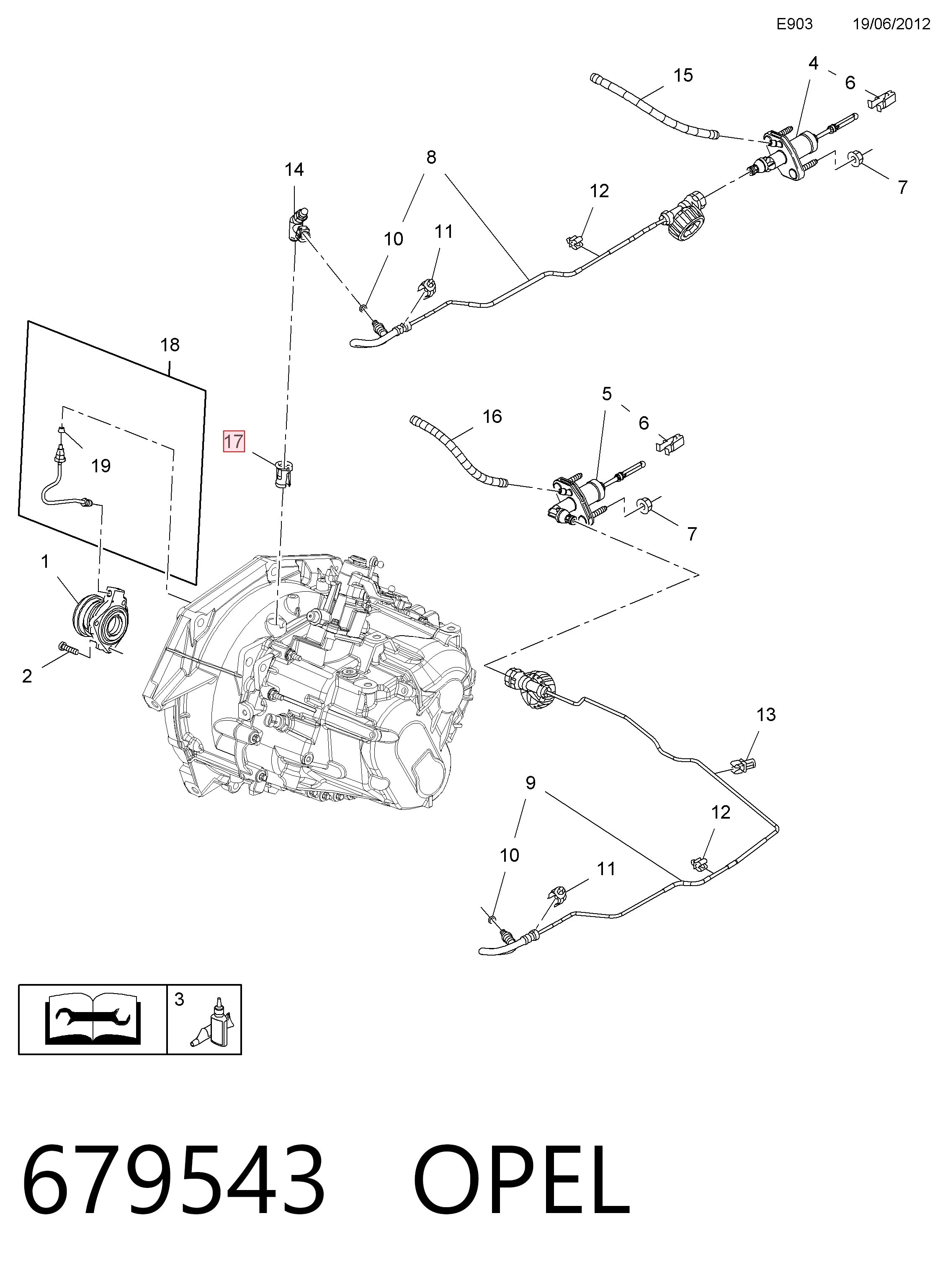 Заглушка трубки зчеплення 90522038 Peugeot/Citroen