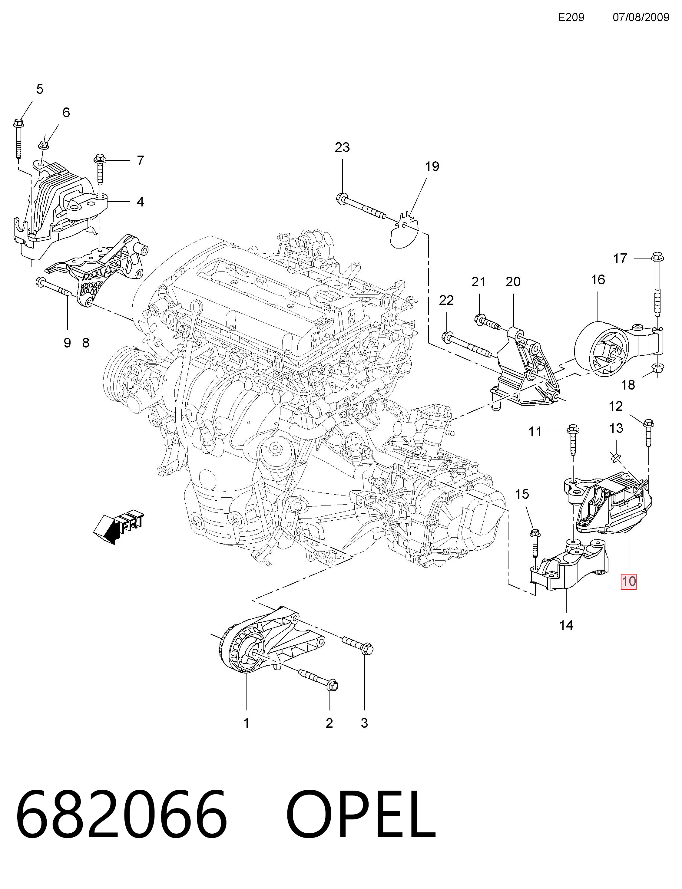Подушка (опора) двигуна, ліва Peugeot/Citroen 13287953