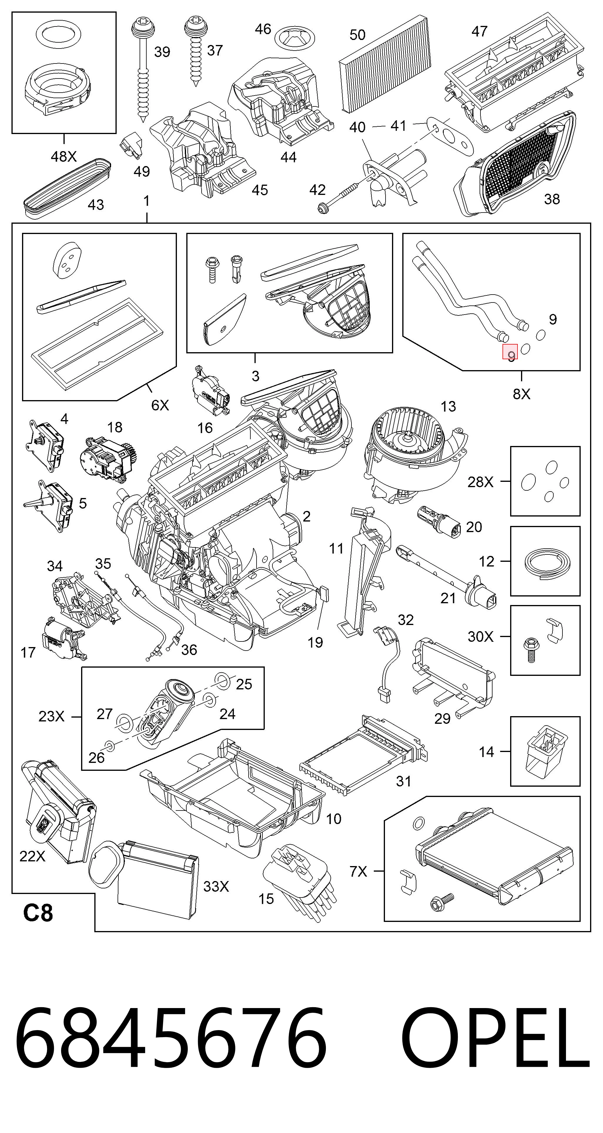 9117112 Peugeot/Citroen Кільце ущільнювача трубки радіатора пічки