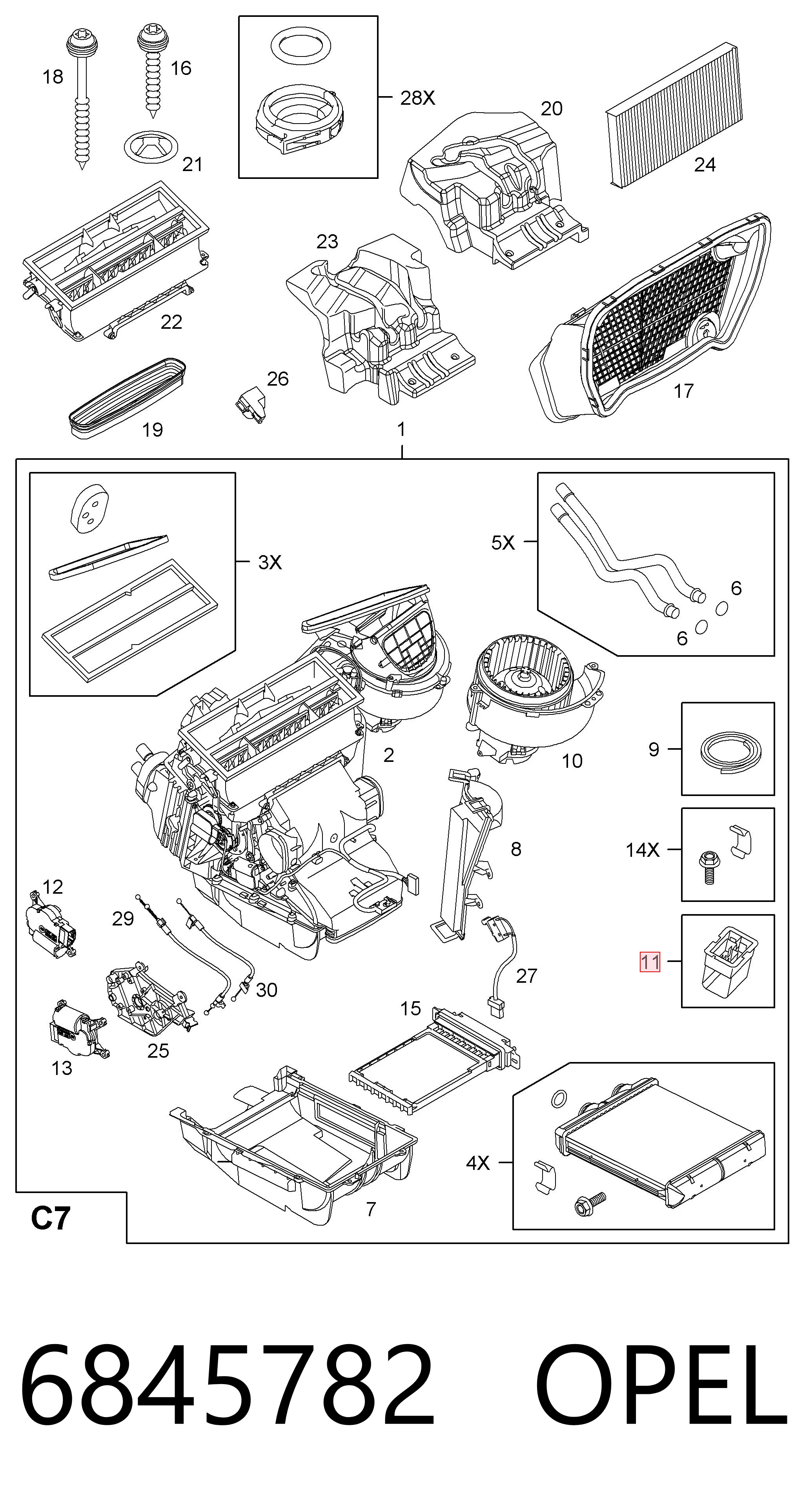 6845782 Opel Регулятор оборотів пічки