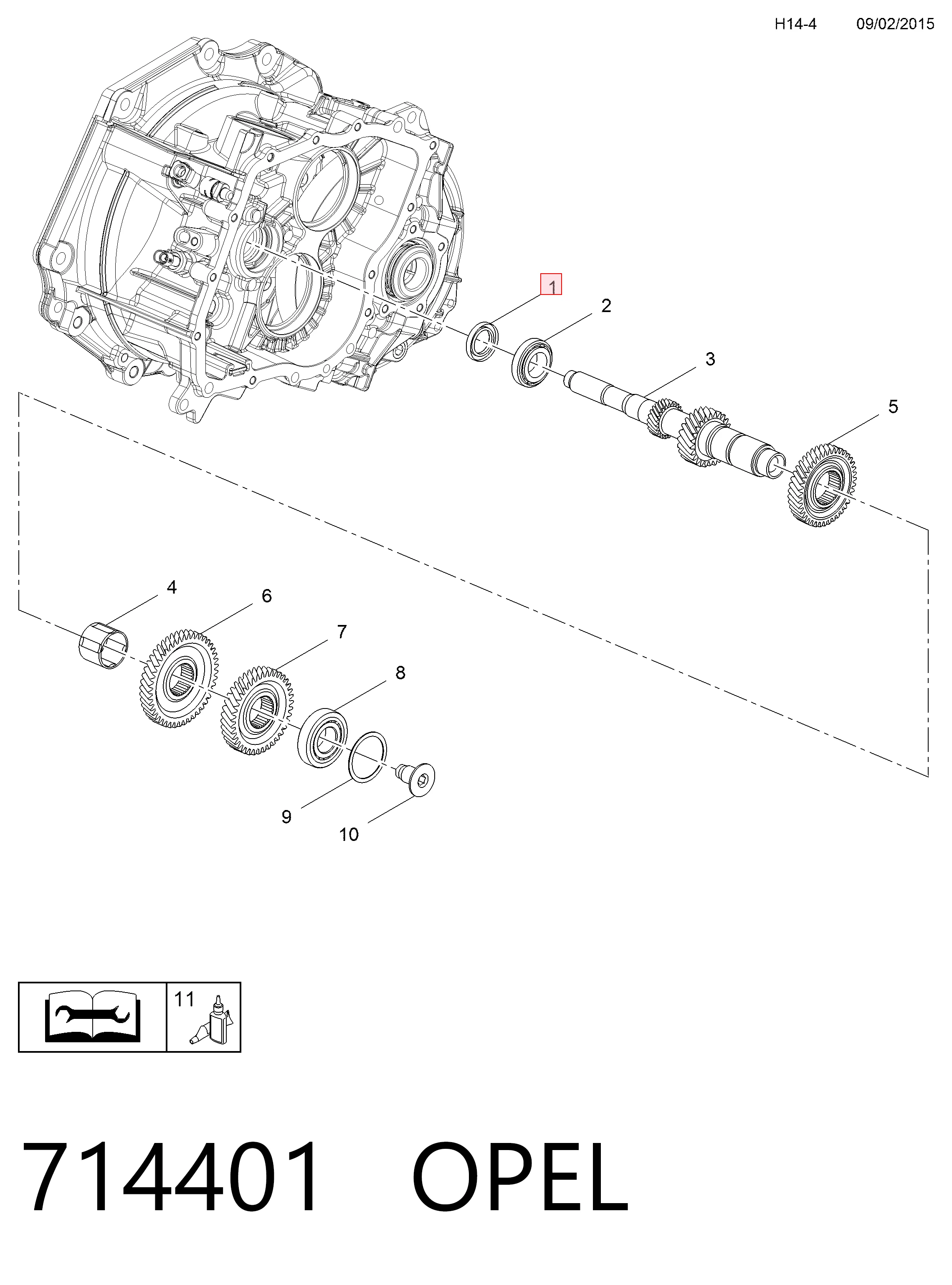 Сальник АКПП/КПП, вхідного/первинного валу Opel 0714401 ціна, від 4.65 USD