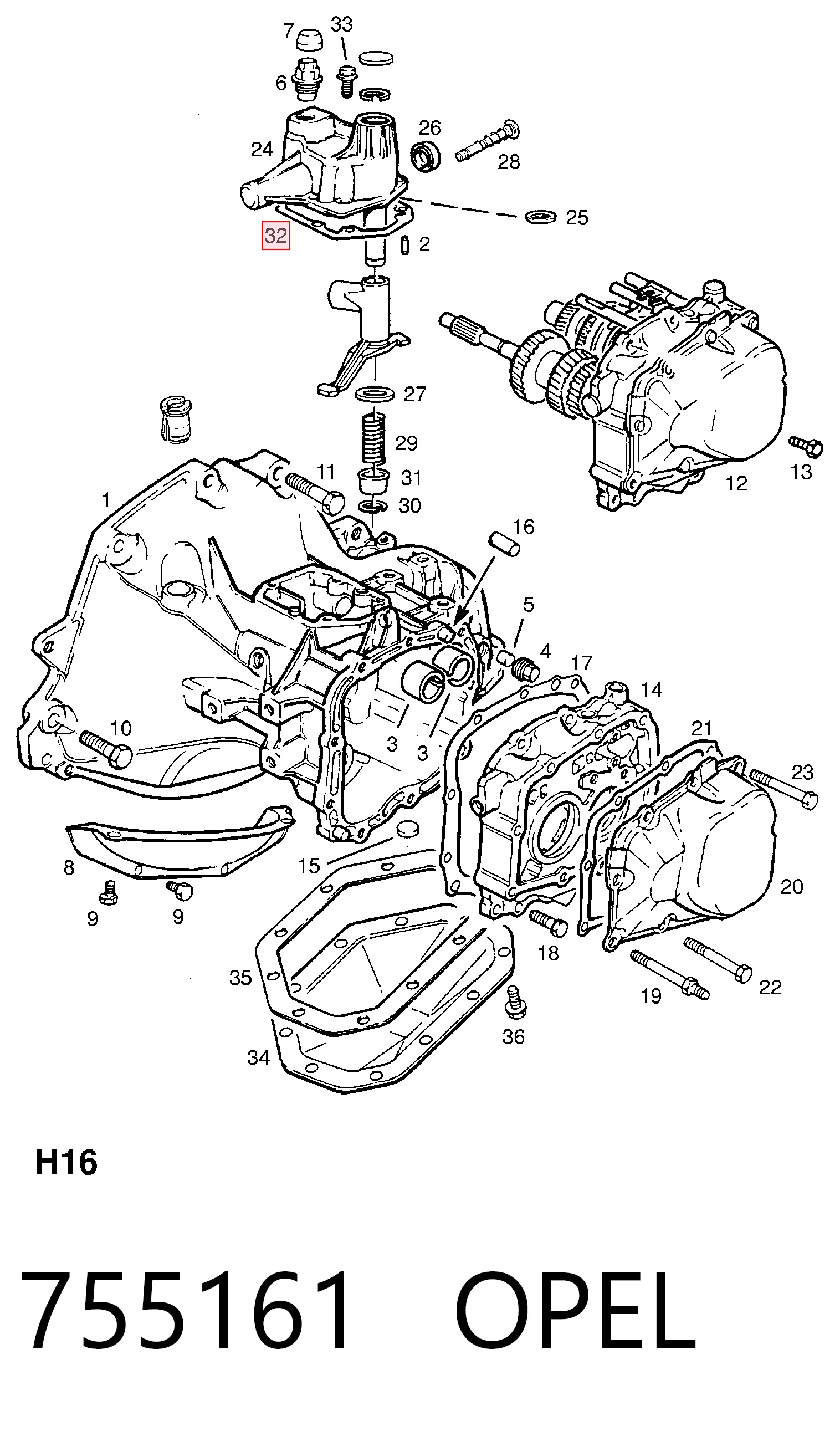 Прокладка кришки коробки передач General Motors 755163 ціна, від 2.90 USD