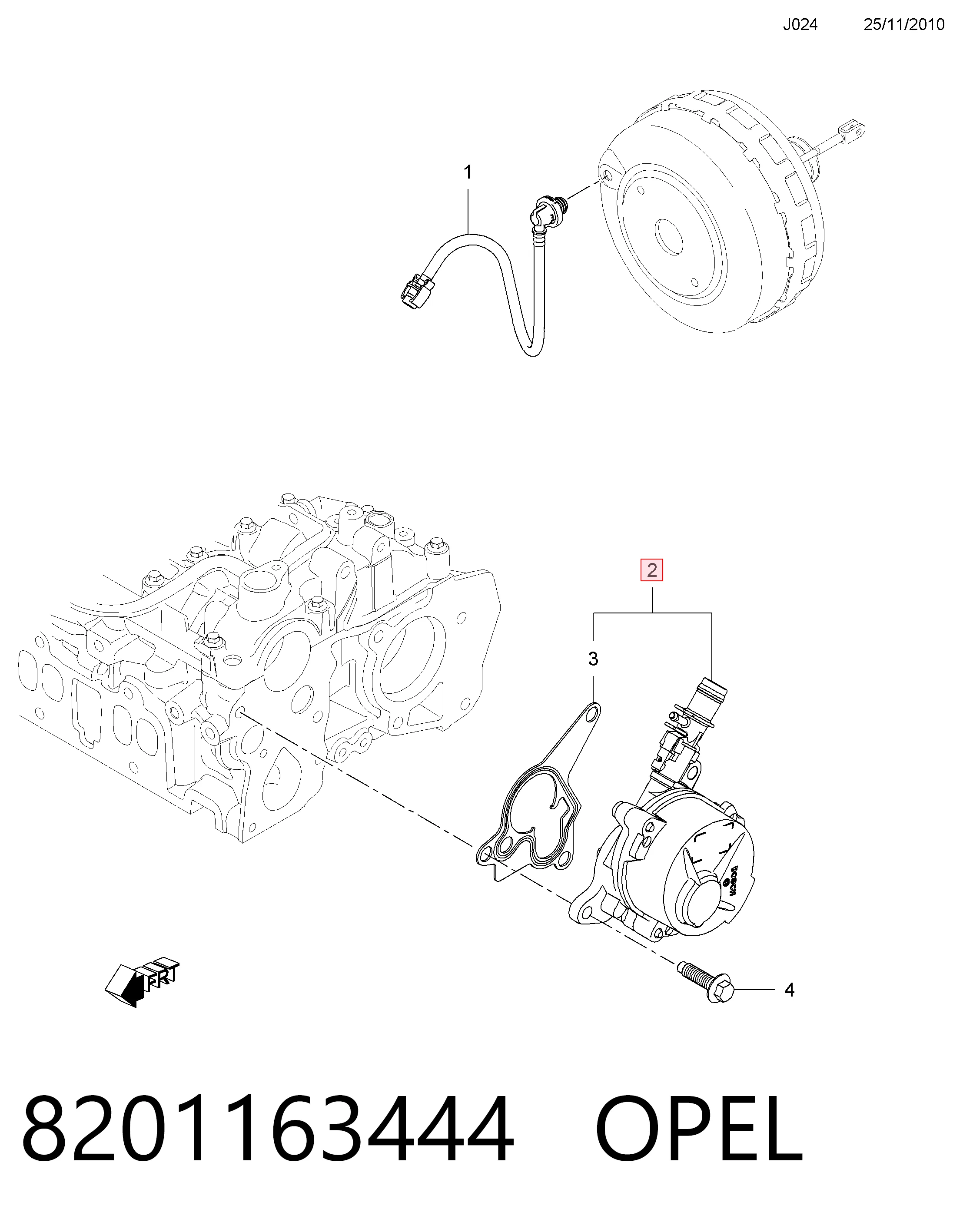 Купити 1682093280 Peugeot/Citroen Вакуумний насос
