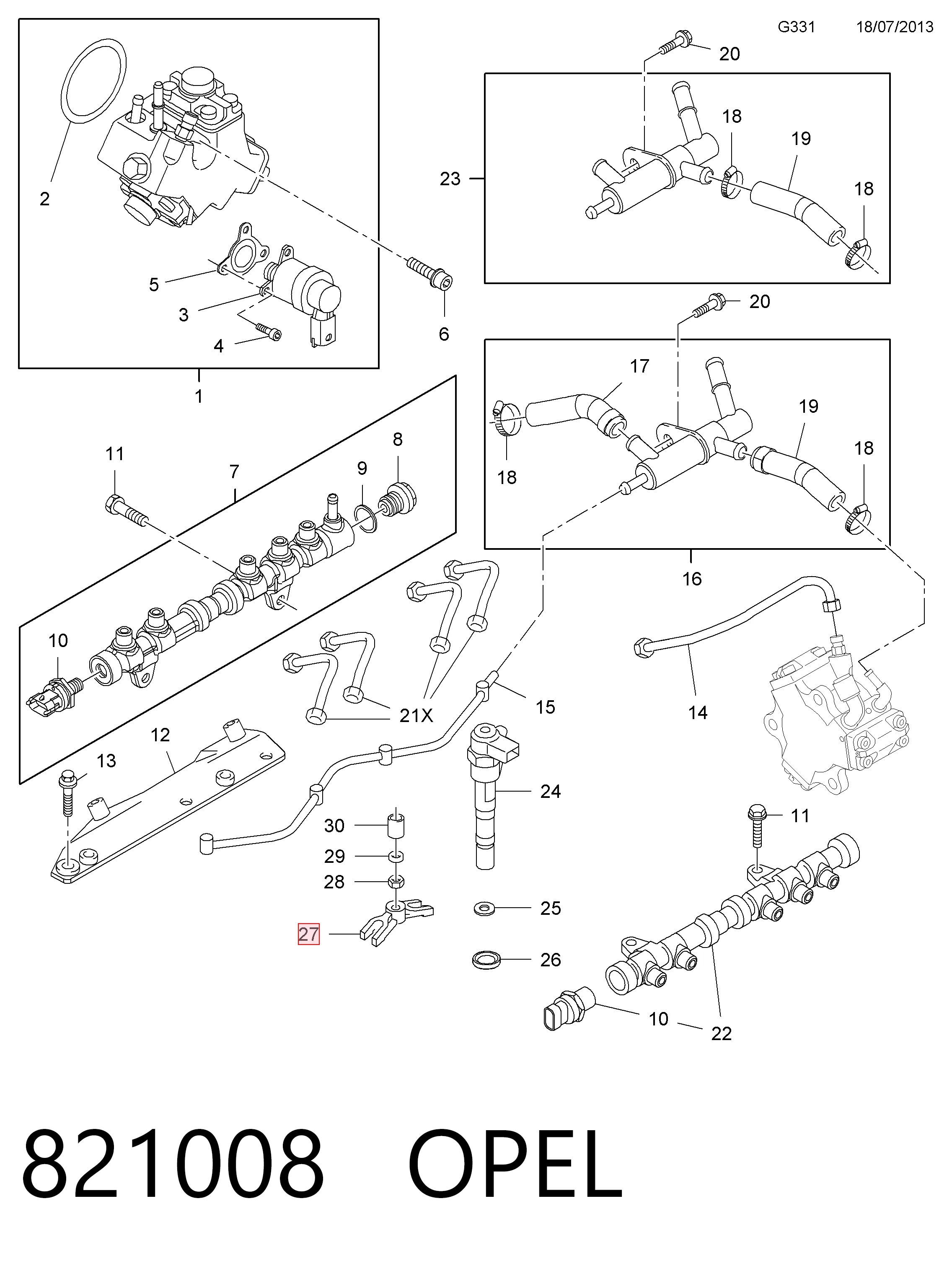 Купити 55227185 Peugeot/Citroen Тримач форсунки дизельної