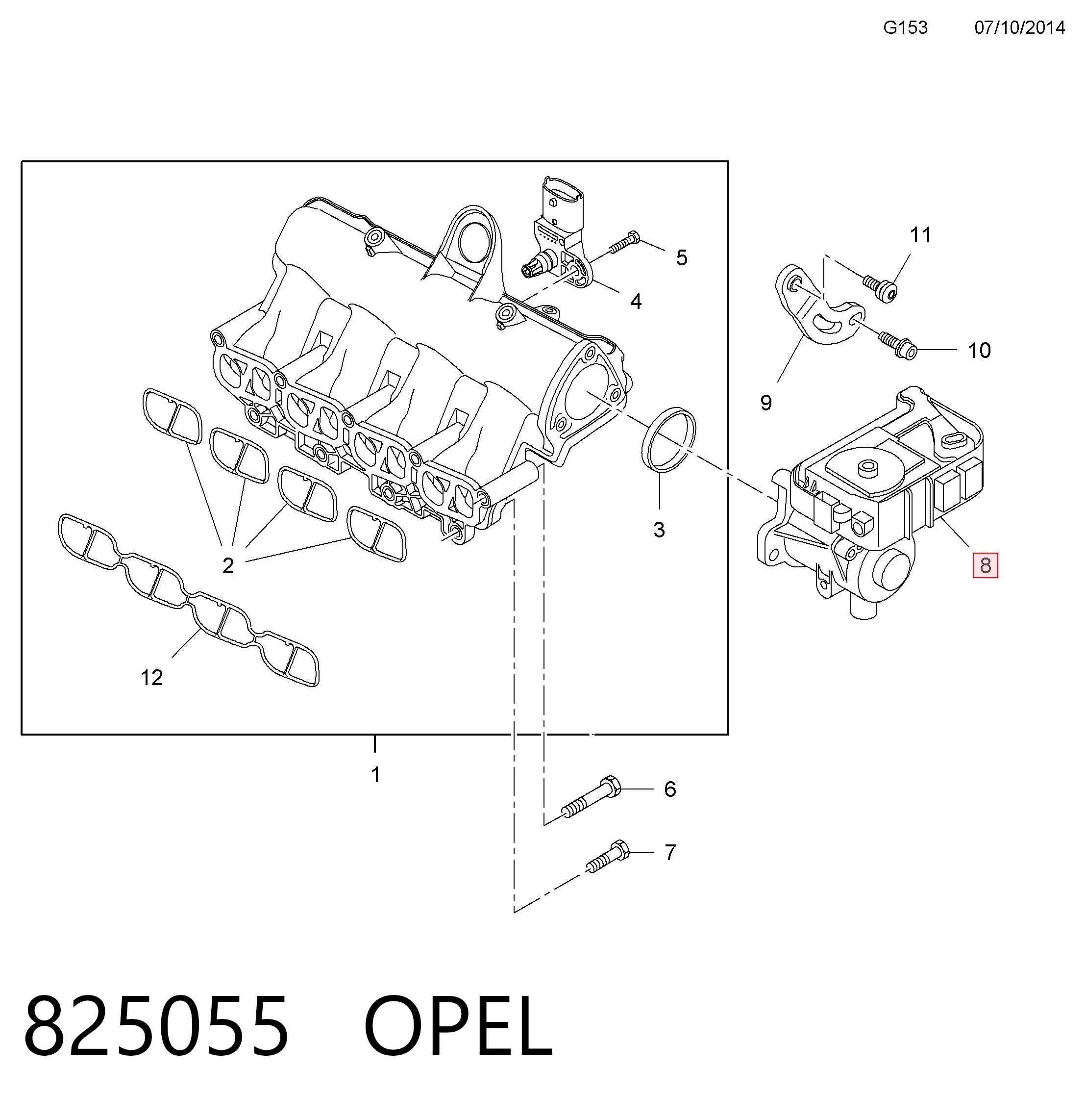 Дросільна заслінка в зборі на Fiat 500  312