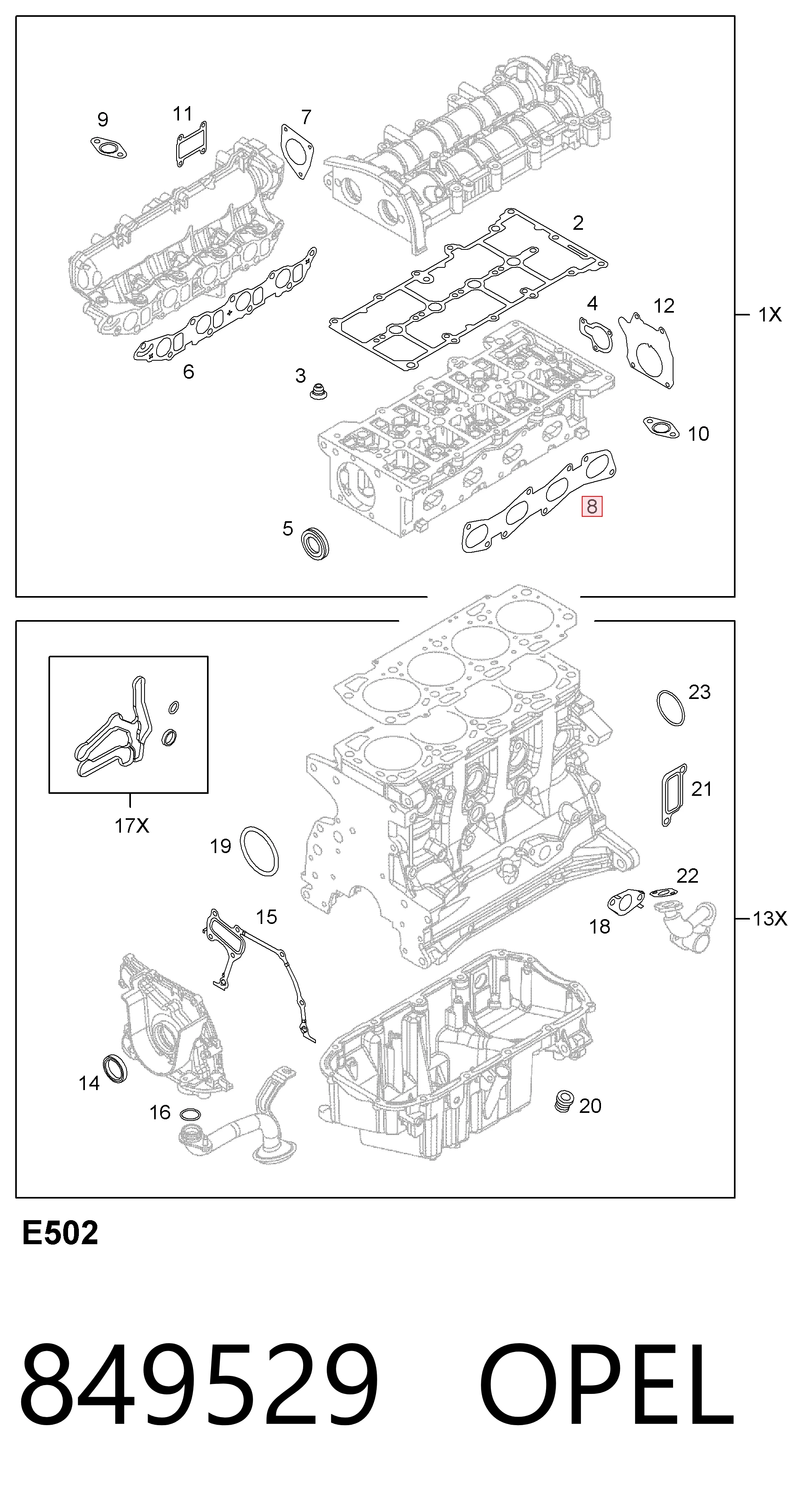 93179066 General Motors Прокладка випускного колектора