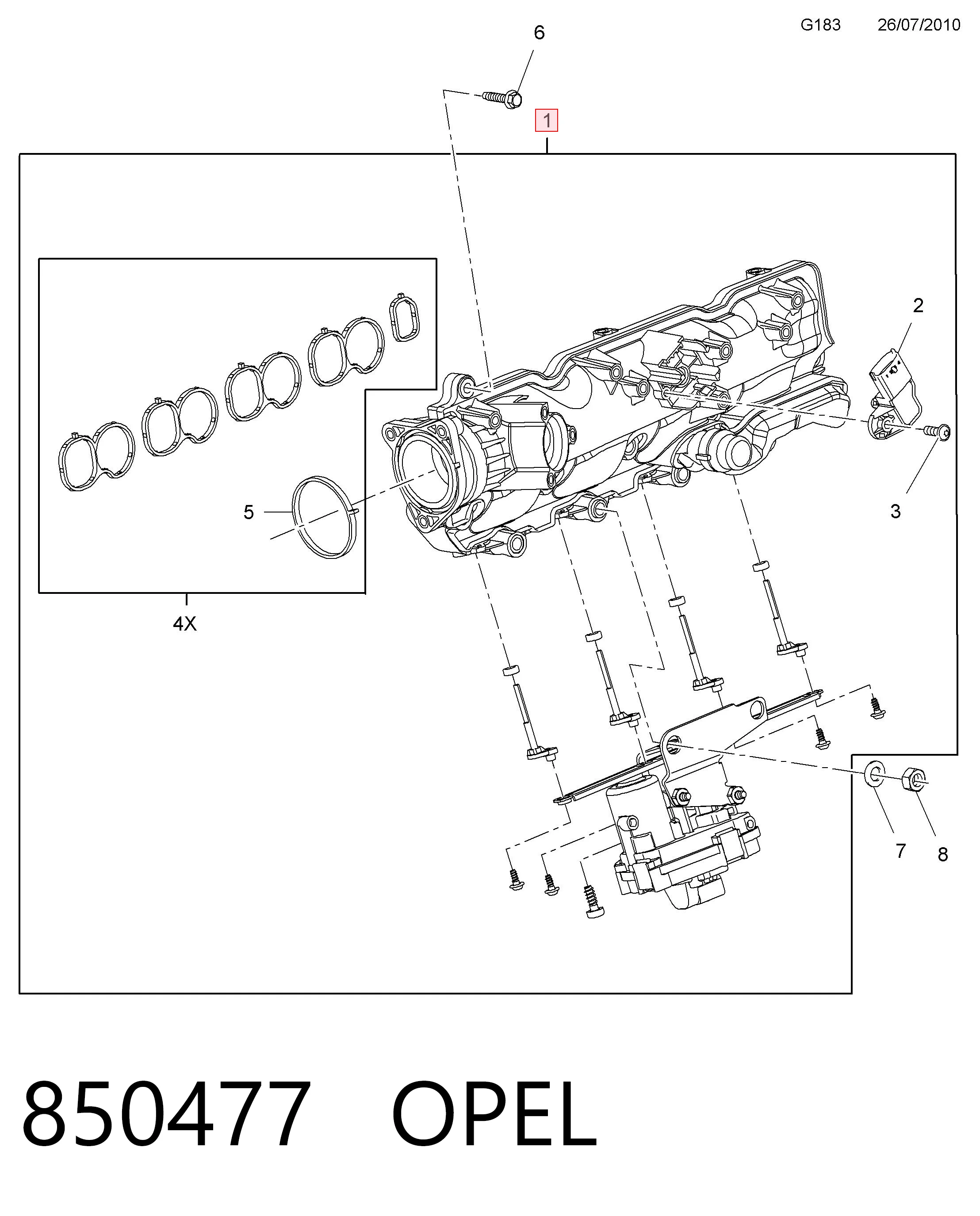 CAD259 Magneti Marelli Колектор впускний