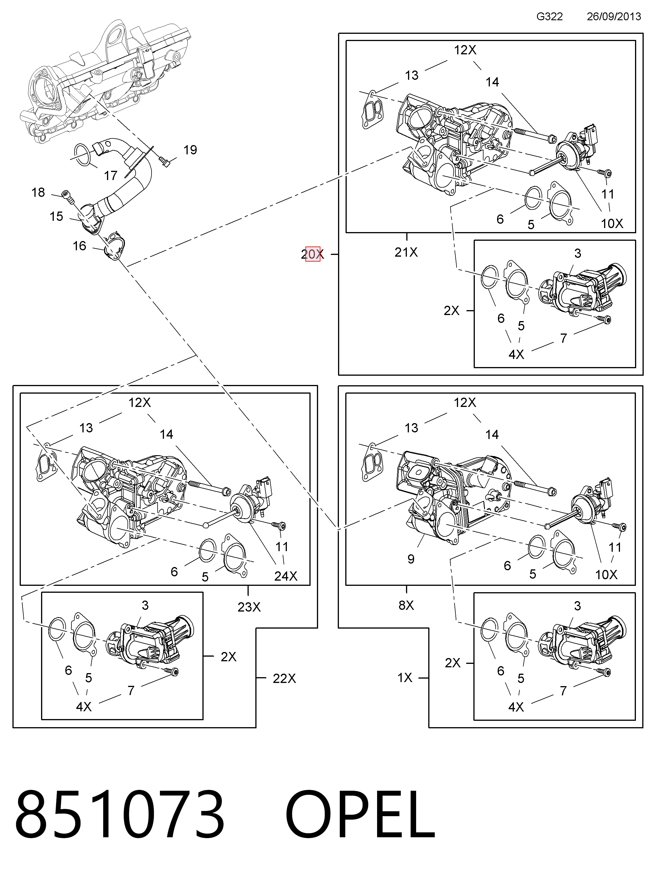 55278868 Fiat/Alfa/Lancia Радіатор системи EGR рециркуляції вихлопних газів