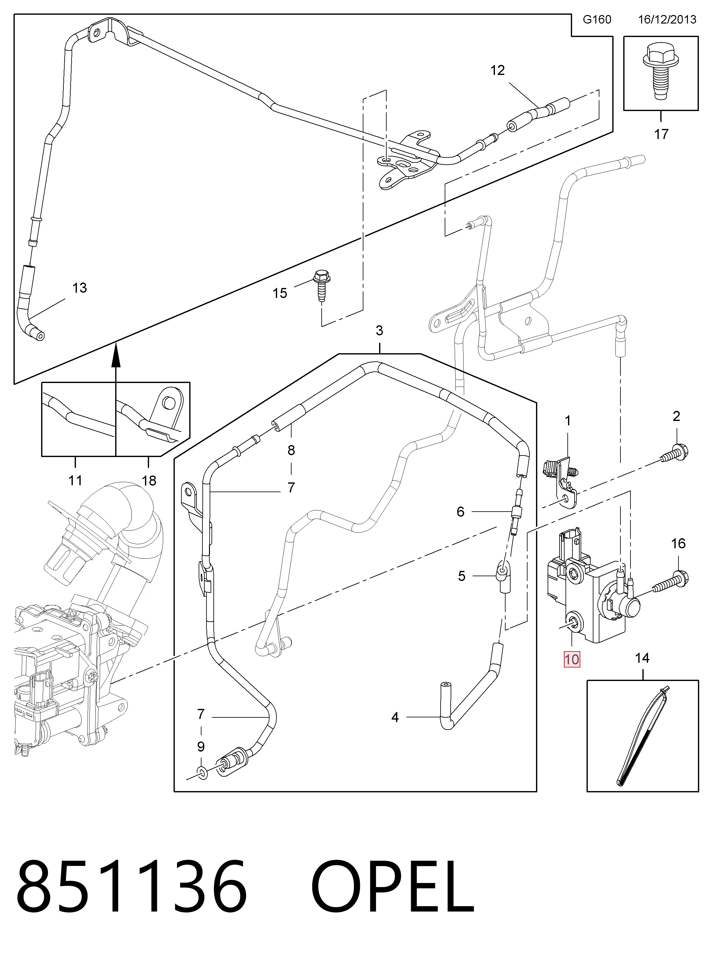 Перетворювач тиску (соленоїд) наддуву / EGR Peugeot/Citroen 55576356