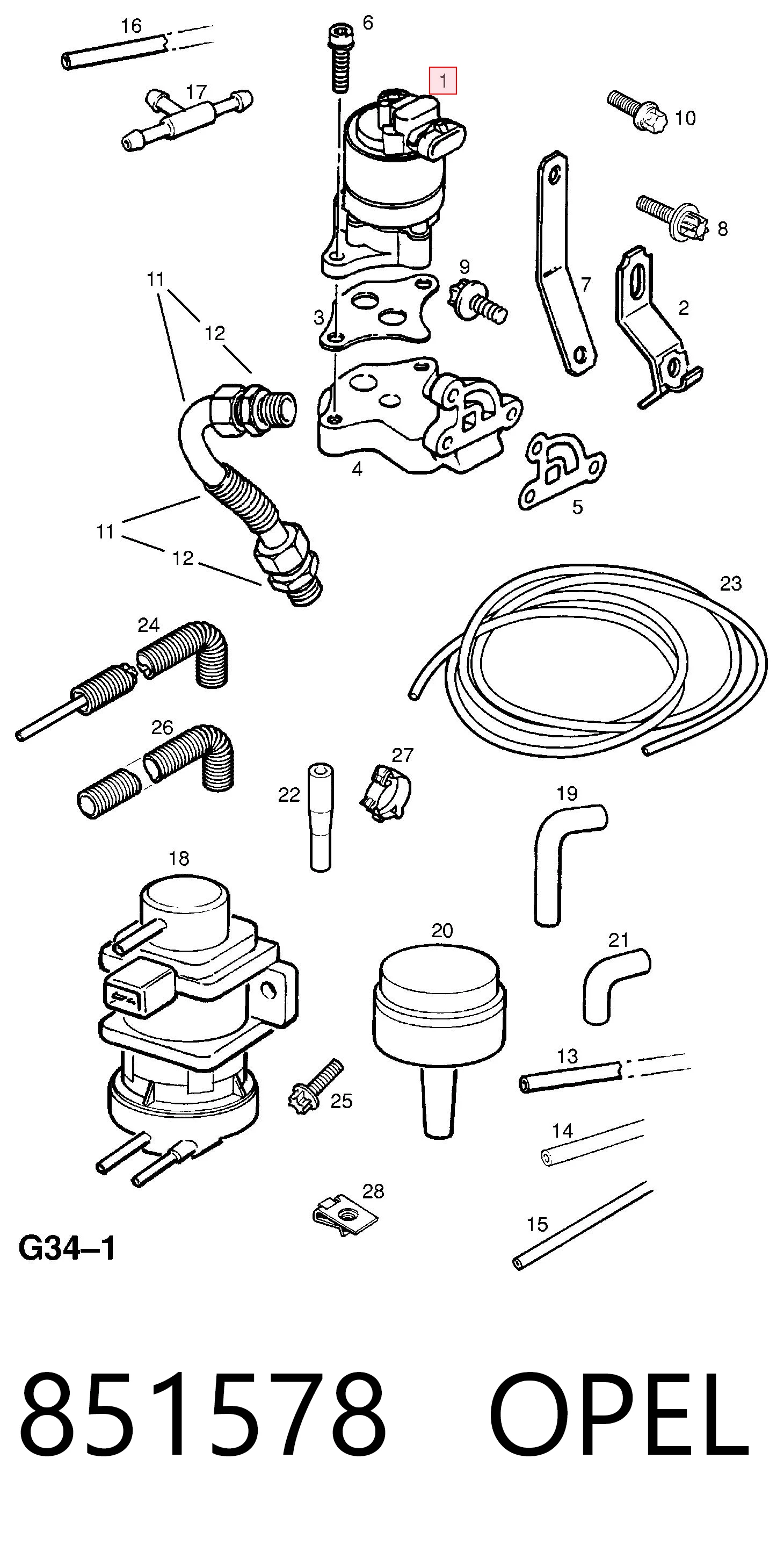 Клапан ЄГР EV053 Magneti Marelli