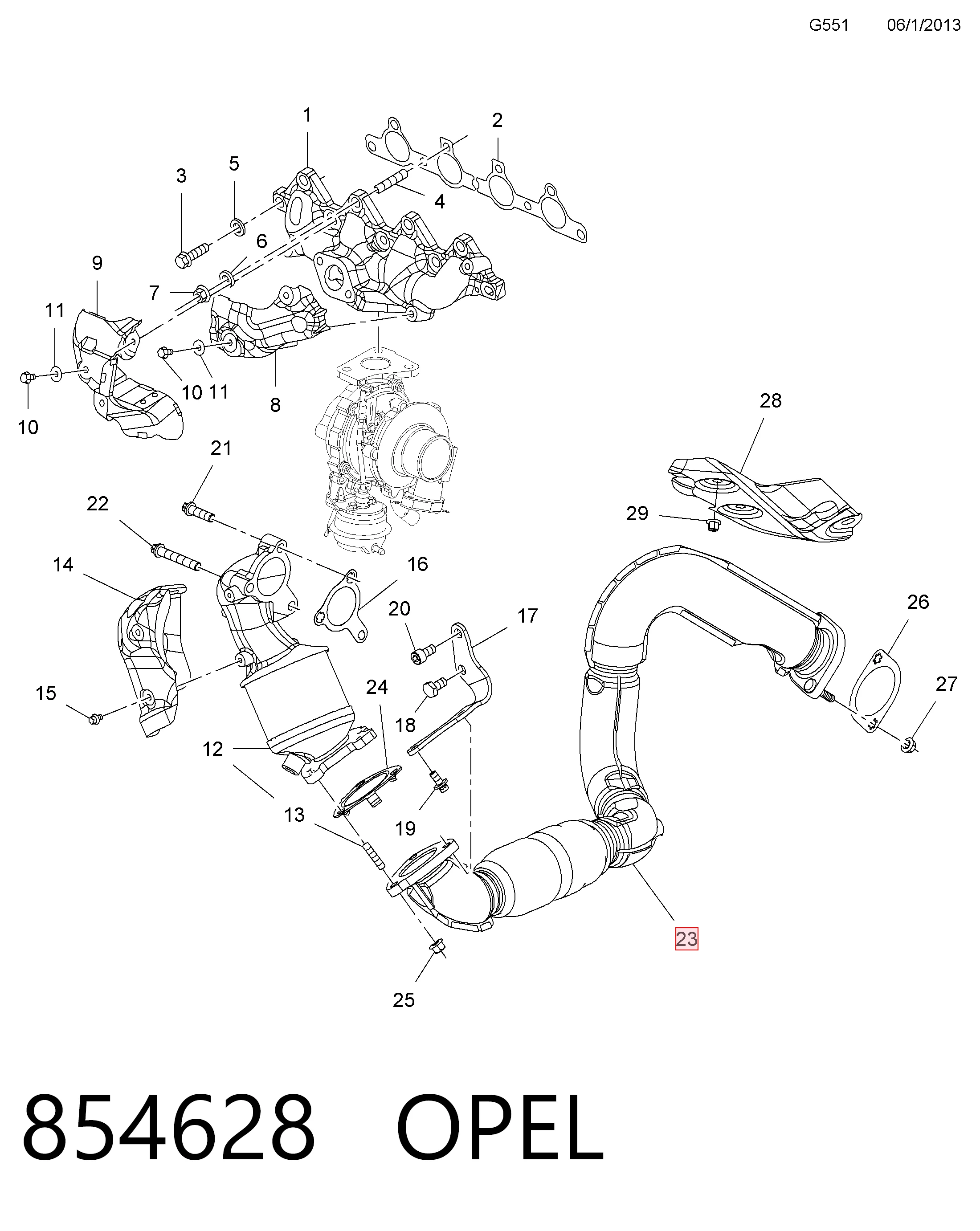 25950866 General Motors Штани глушника передні