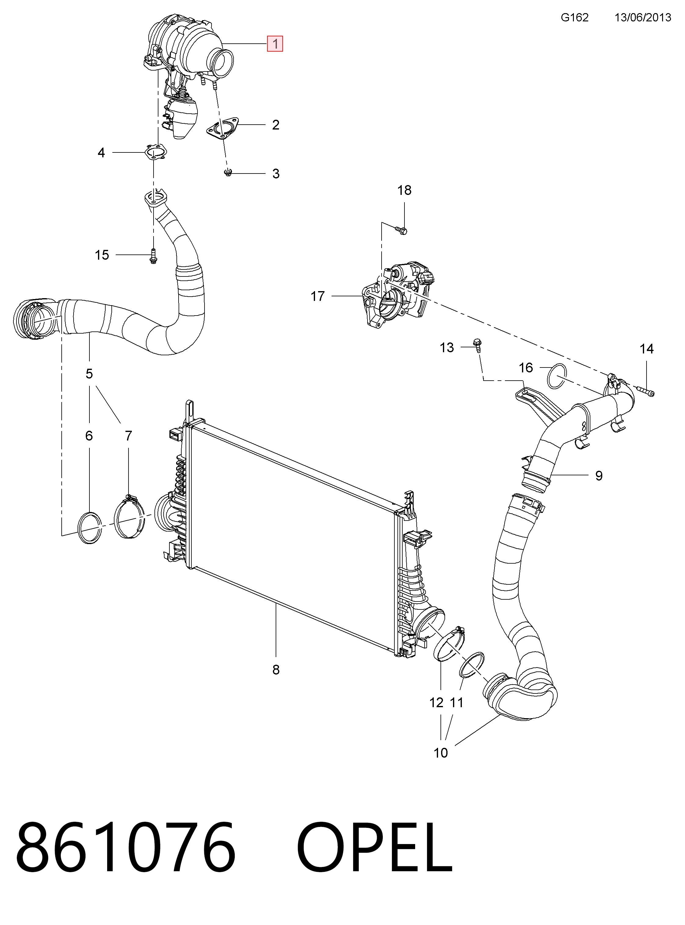 Купити 55596485 Peugeot/Citroen Турбіна