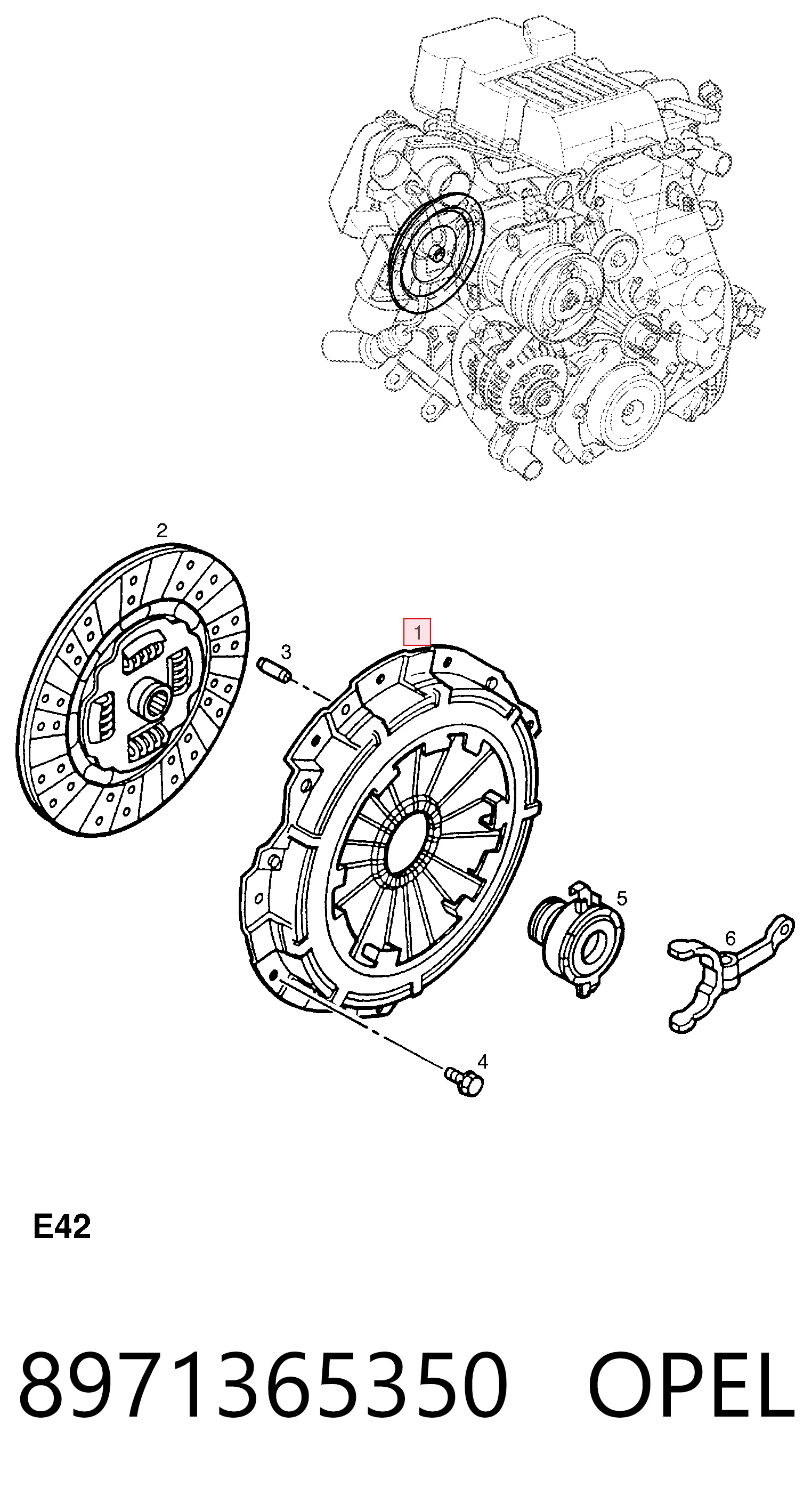 Корзина диска зчеплення Peugeot/Citroen 97136535