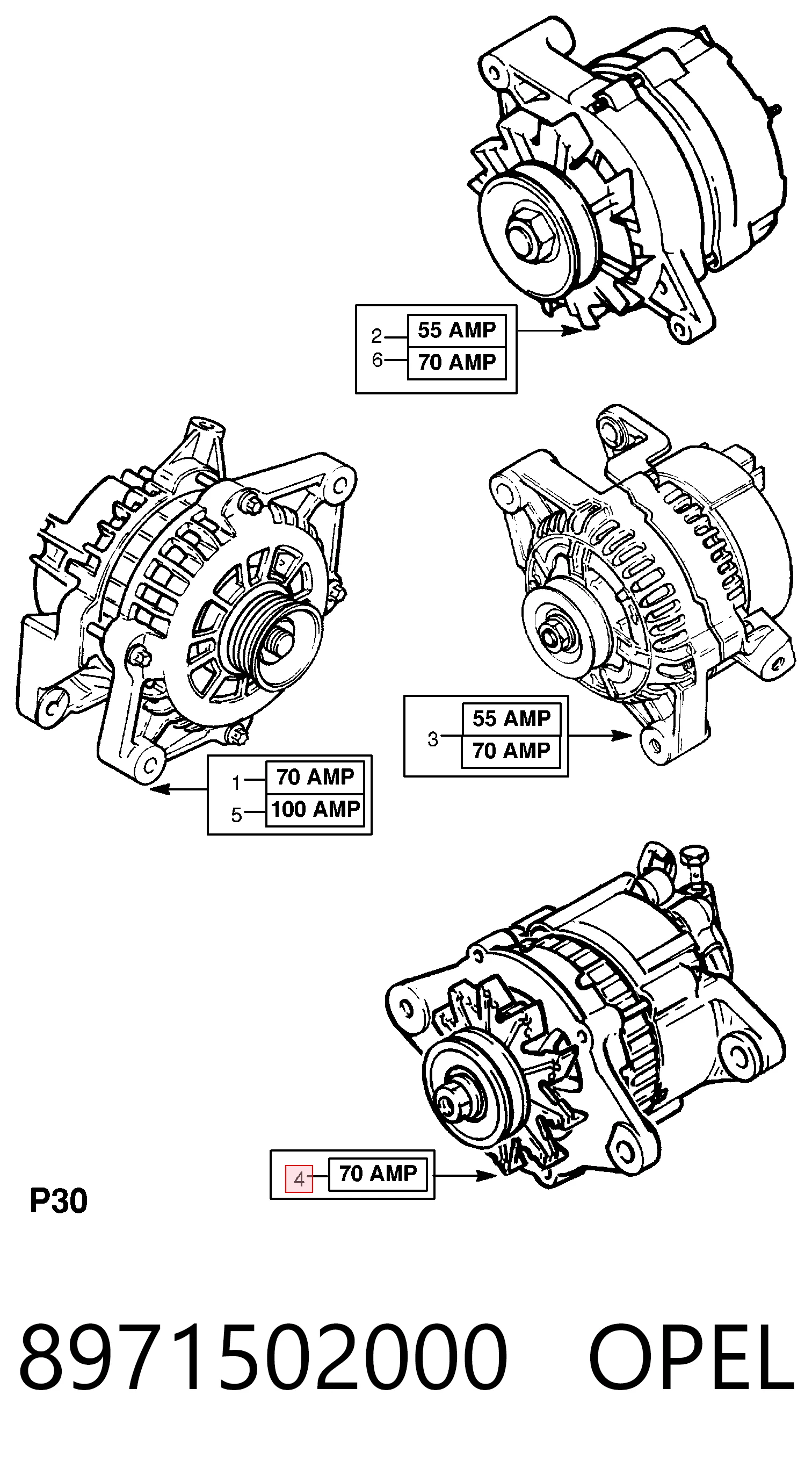 8971502000 Opel Авто генератор