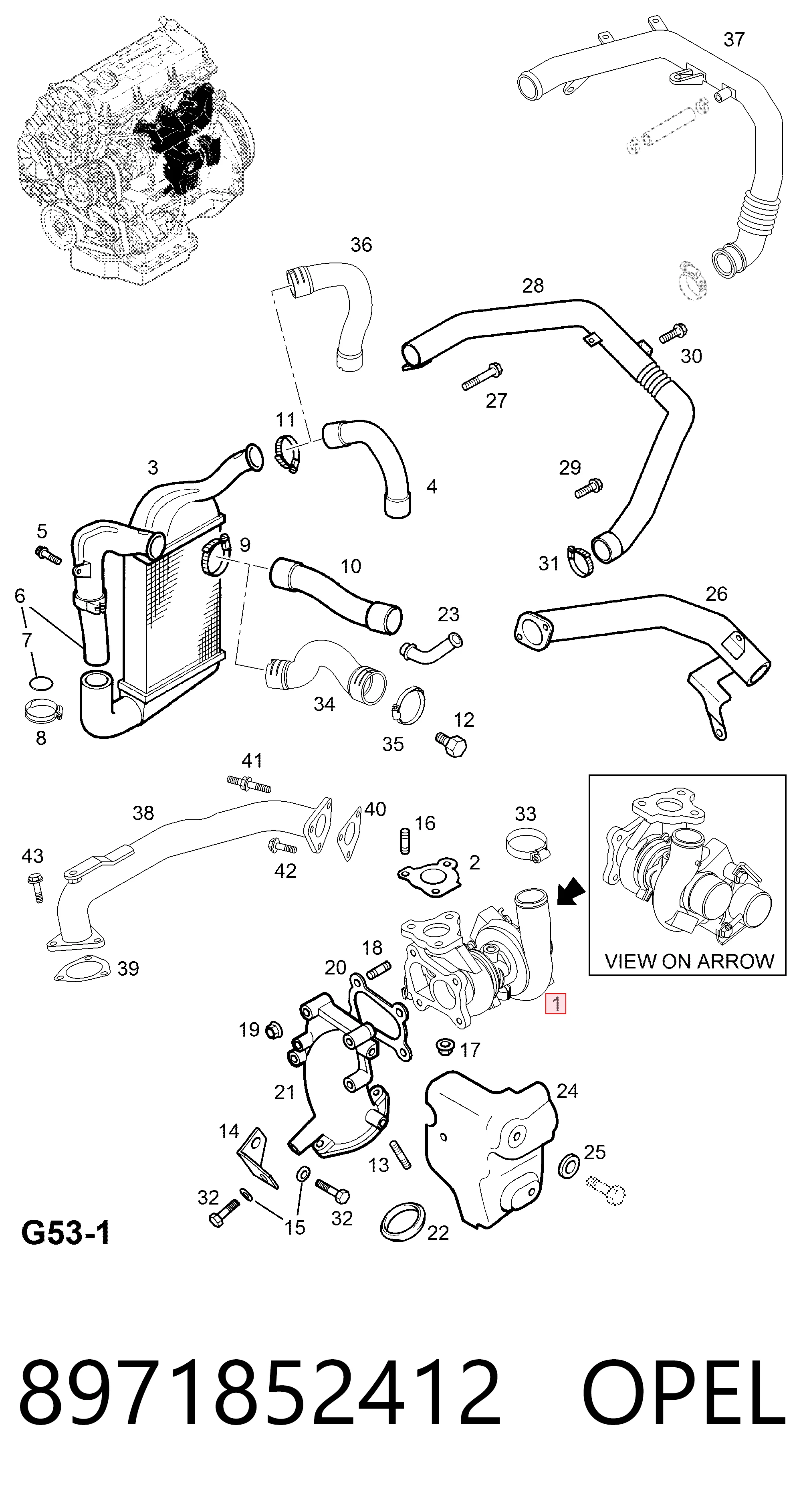 8971852412 Opel Турбонаддув