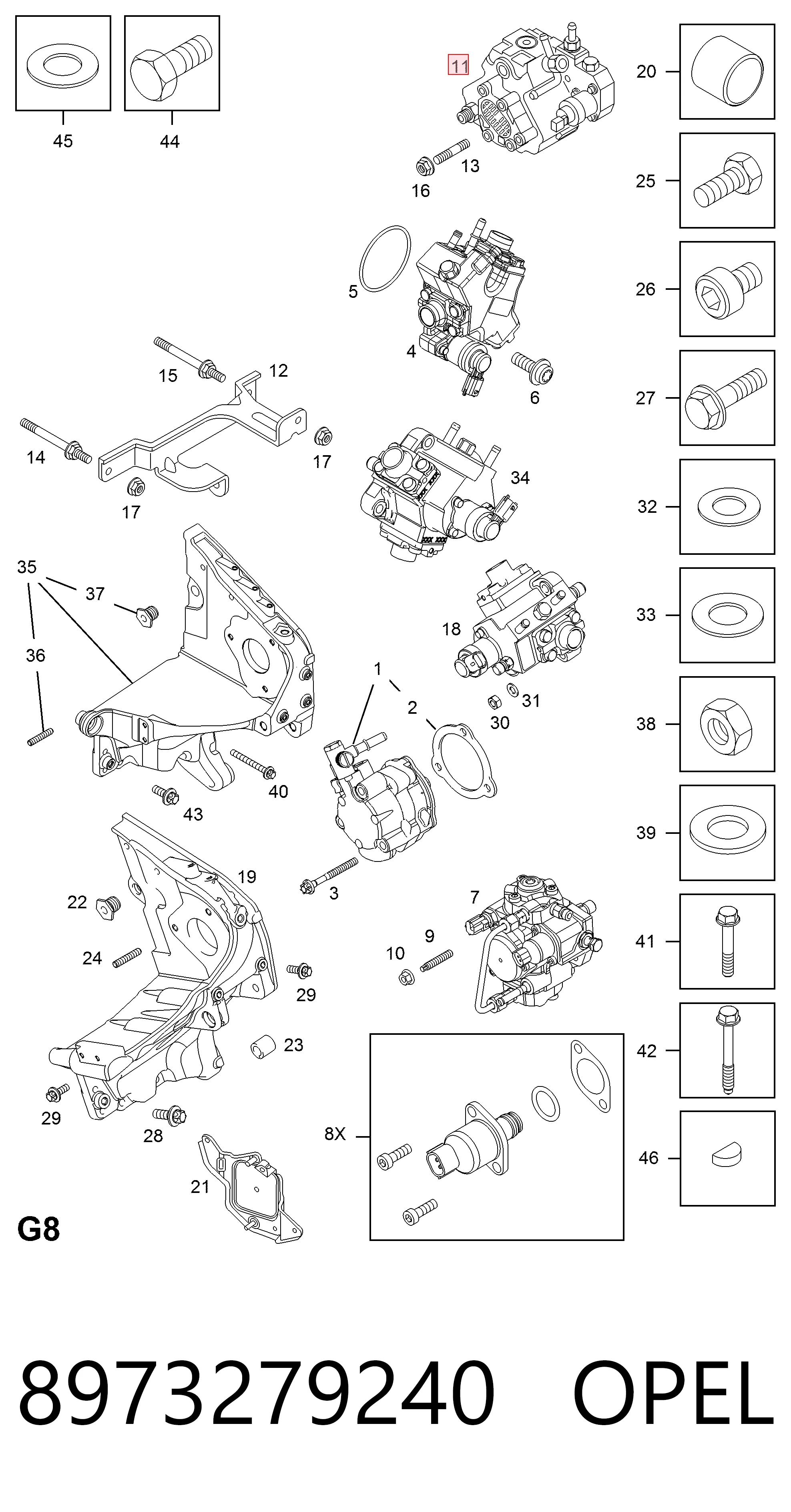 Насос паливний високого тиску Opel Astra H універсал (L35) (2004 - 2014) ціна, від 91.22 USD