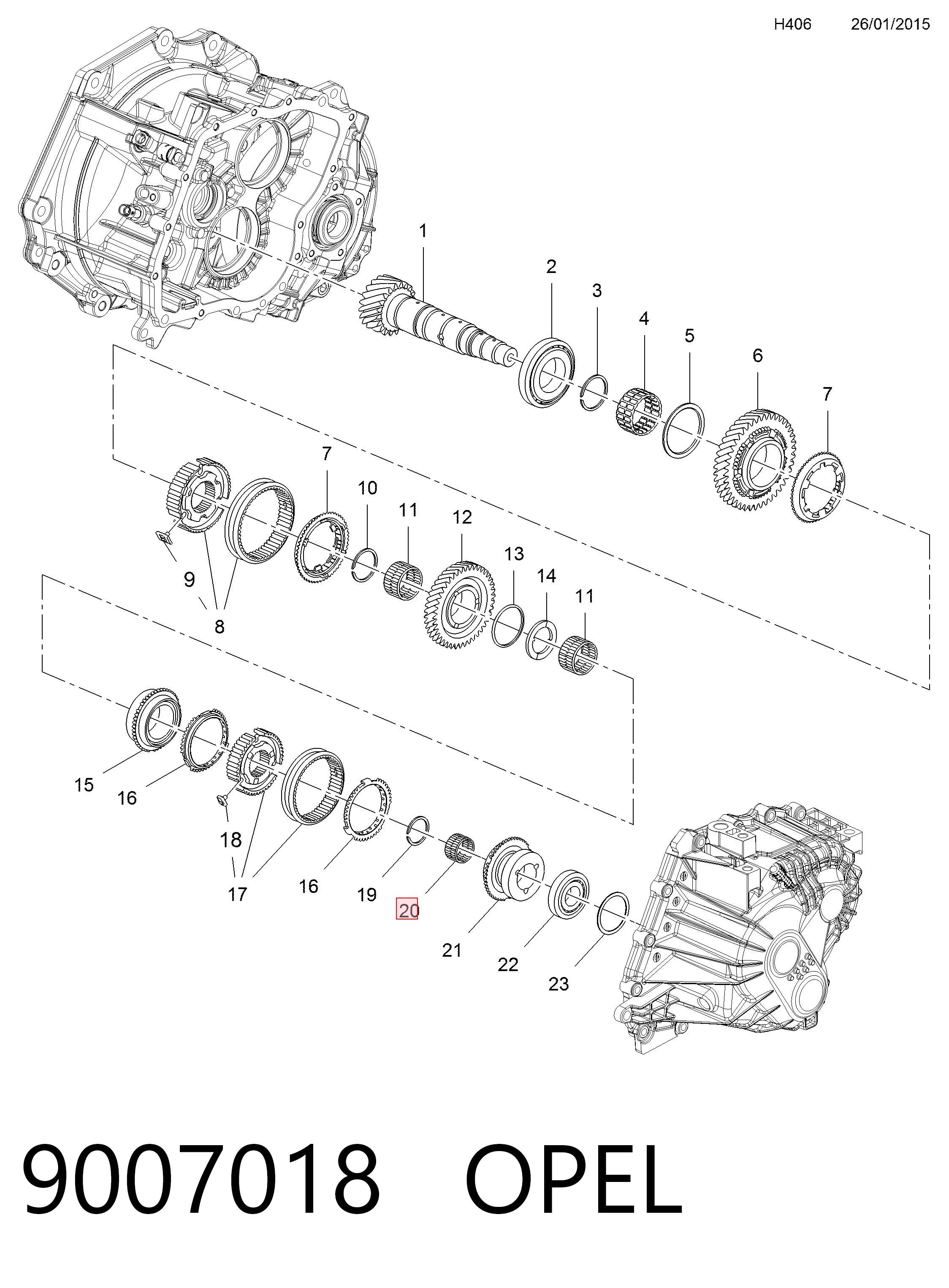 55565314 General Motors Підшипник шестерні 4-ї передачі КПП