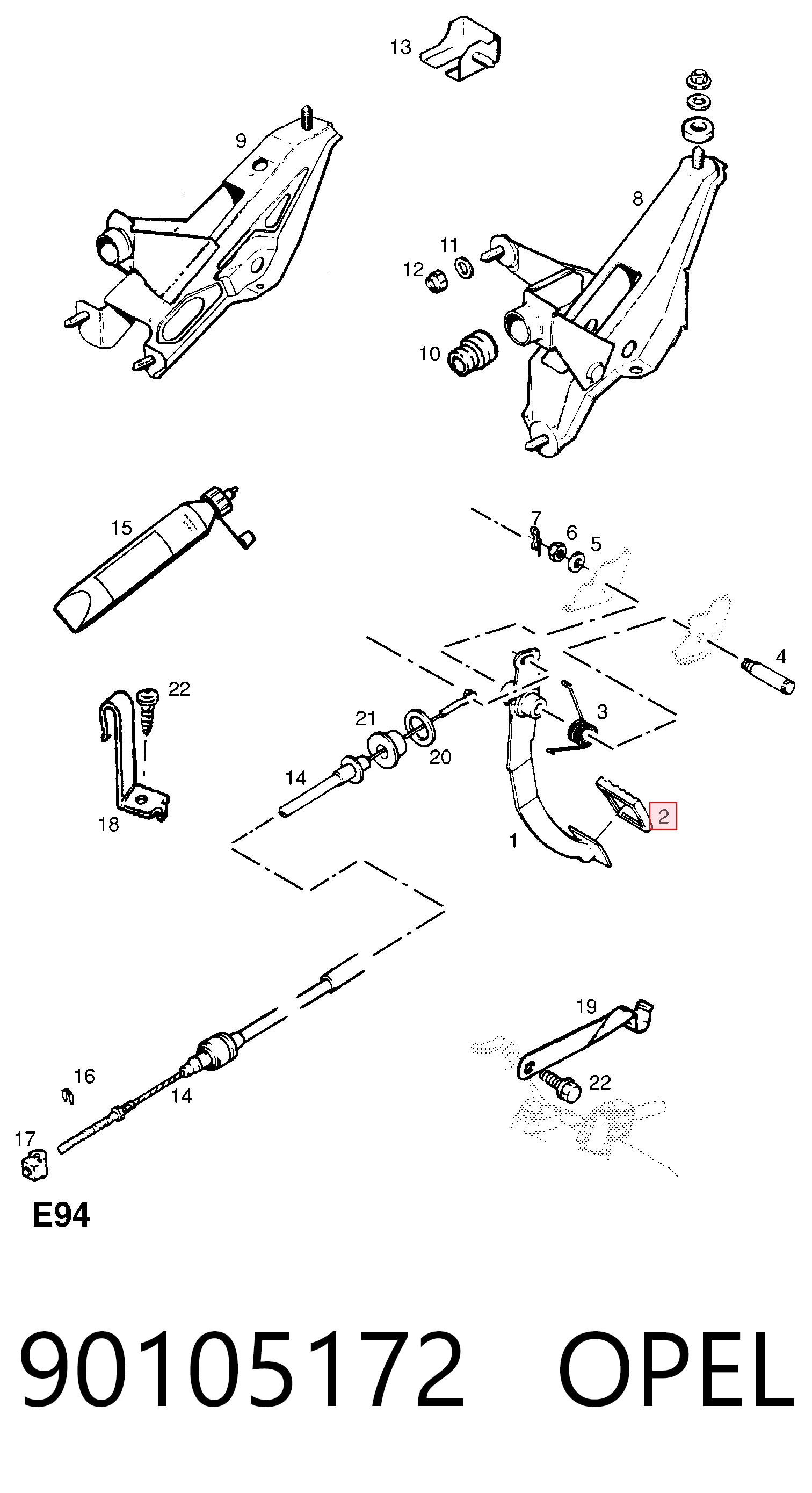 Накладка педалі зчеплення Formpart/Otoform 2069001S