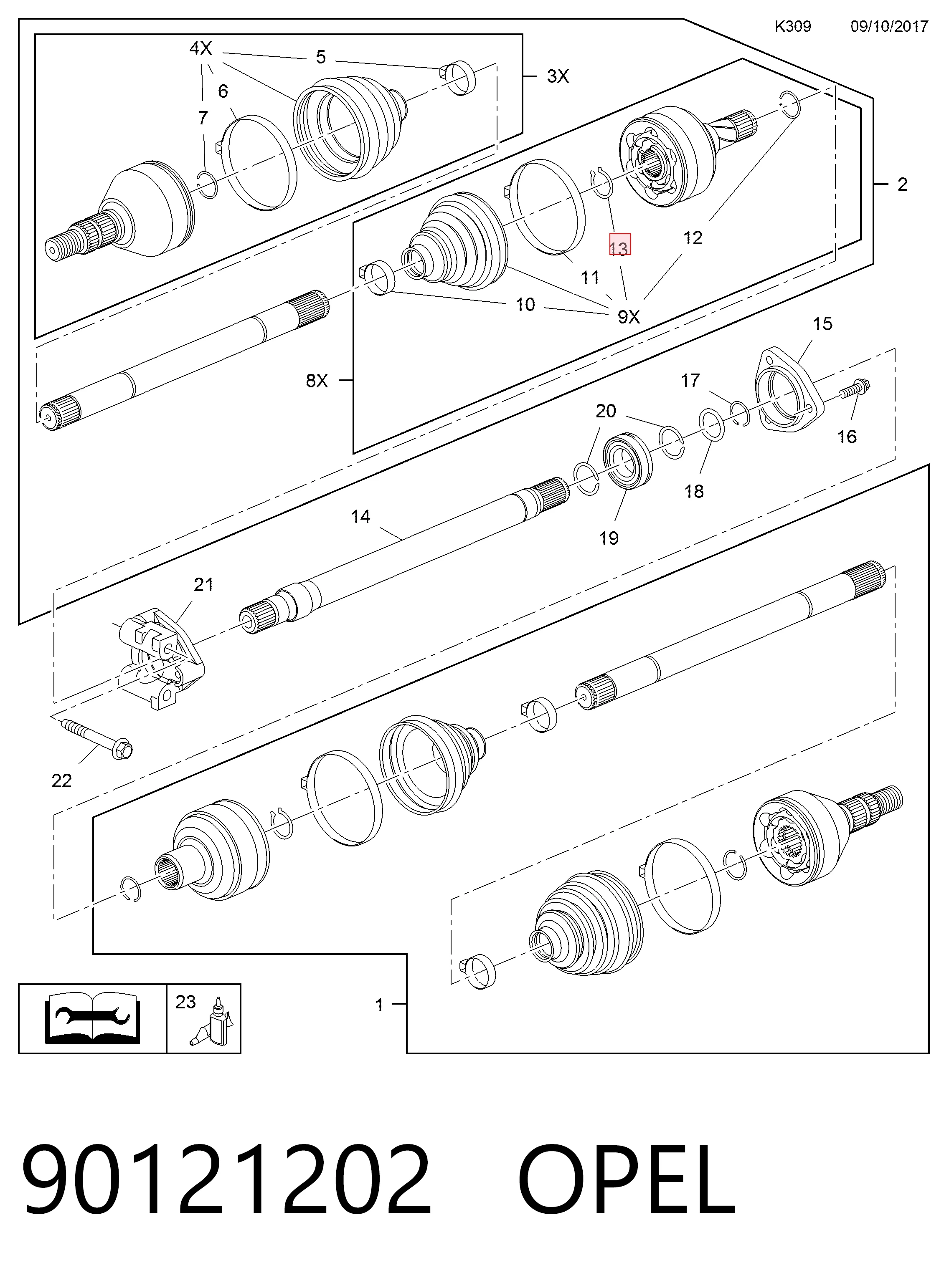 Піввісь передня, права Peugeot/Citroen 90121202 ціна, від 1.19 USD