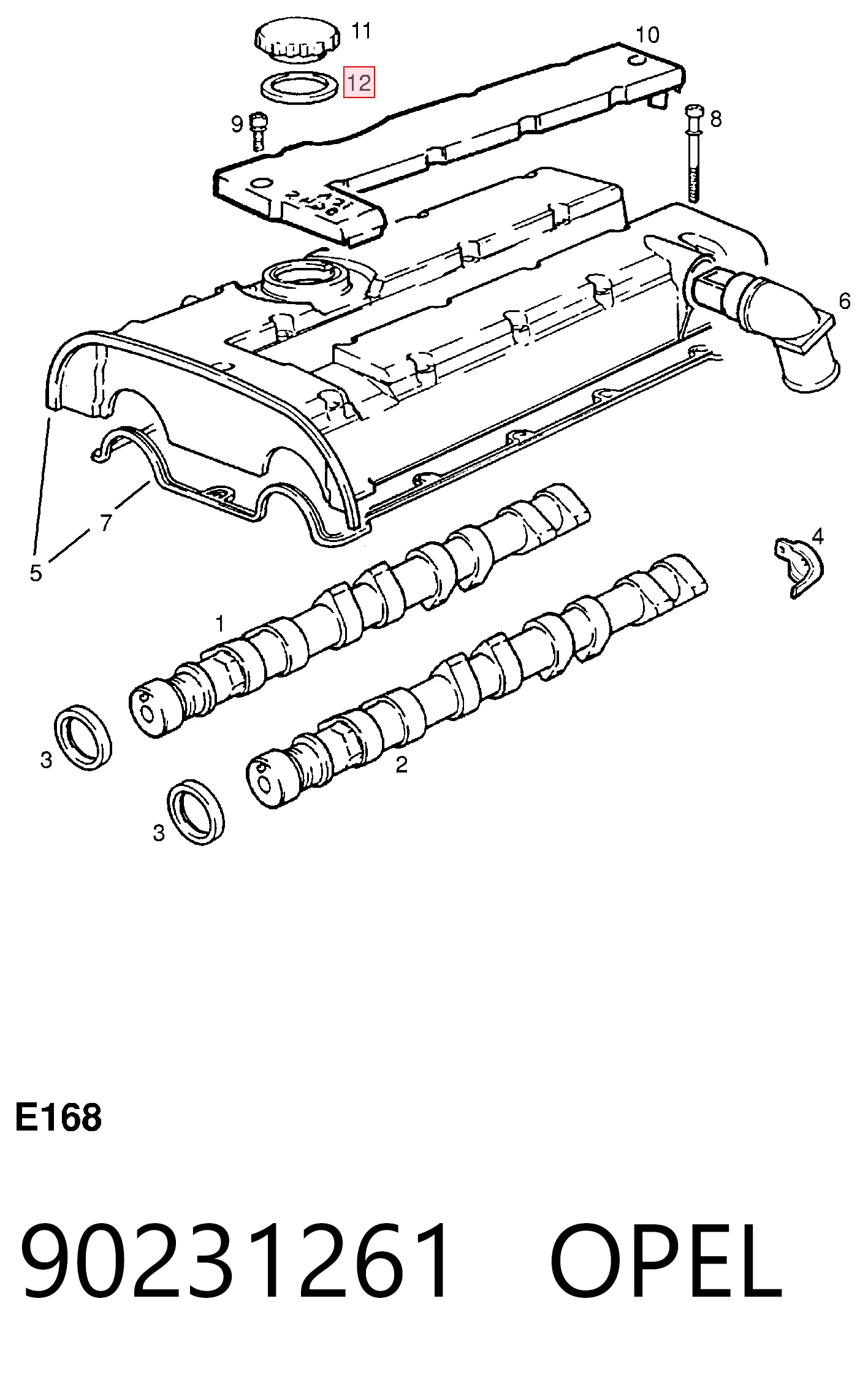 650459 General Motors Прокладка кришки горловини, маслозаливної