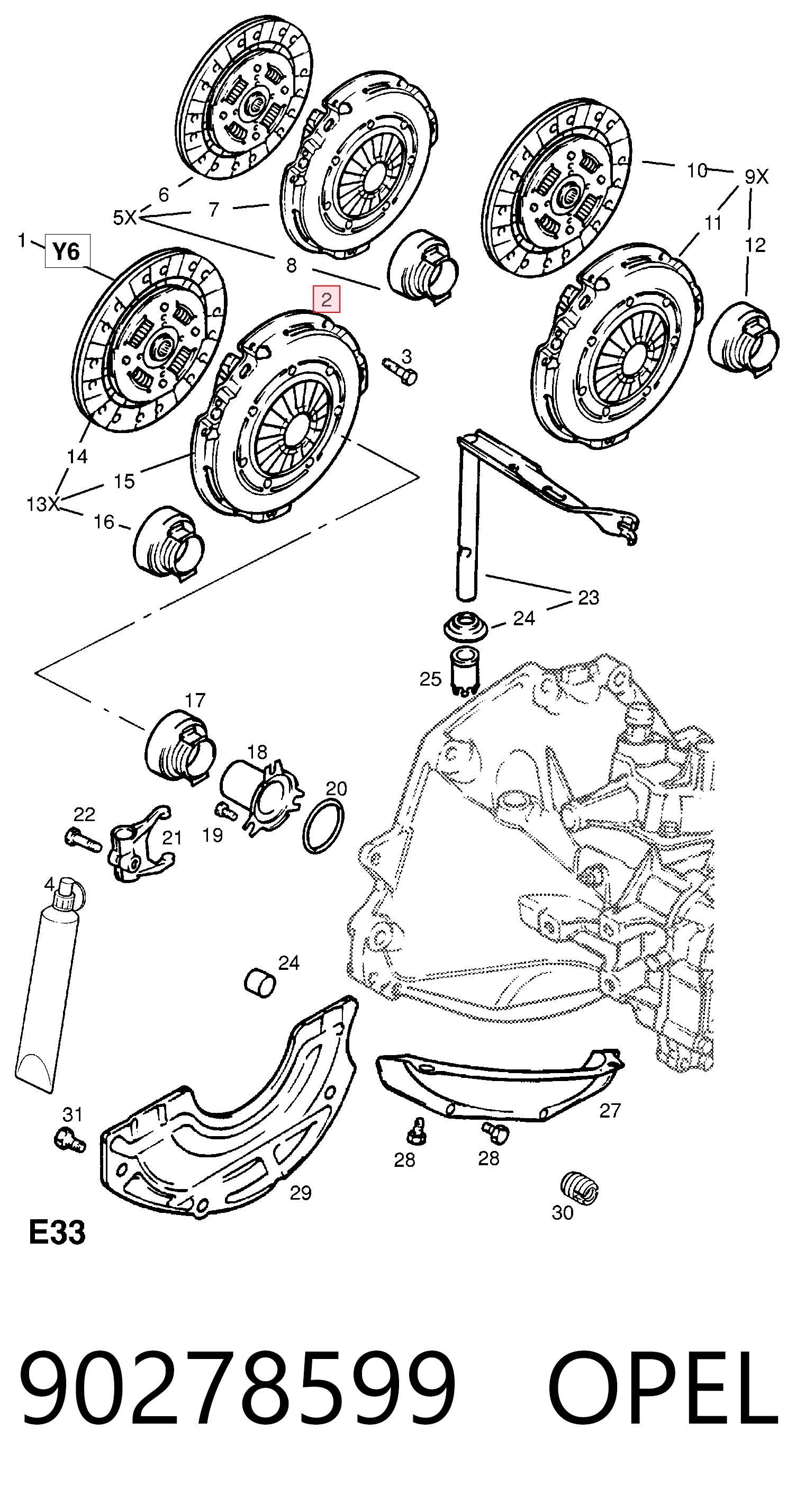 Пелюстковий кошик зчеплення Opel Corsa B хетчбек (S93) (1993 - 2009) ціна, від 14.28 USD