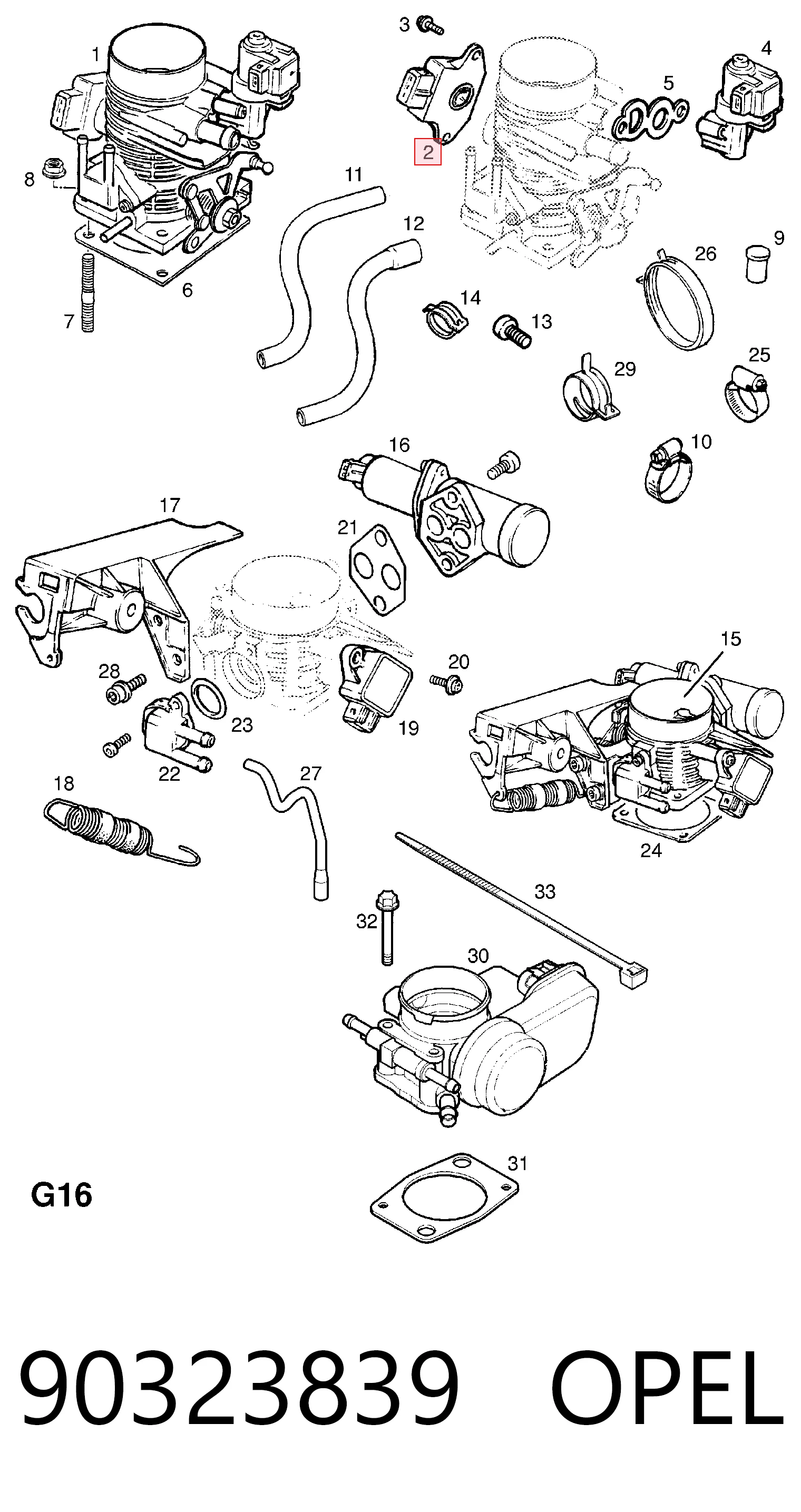 90323839 Opel Датчик положення дросельної заслінки (потенціометр)