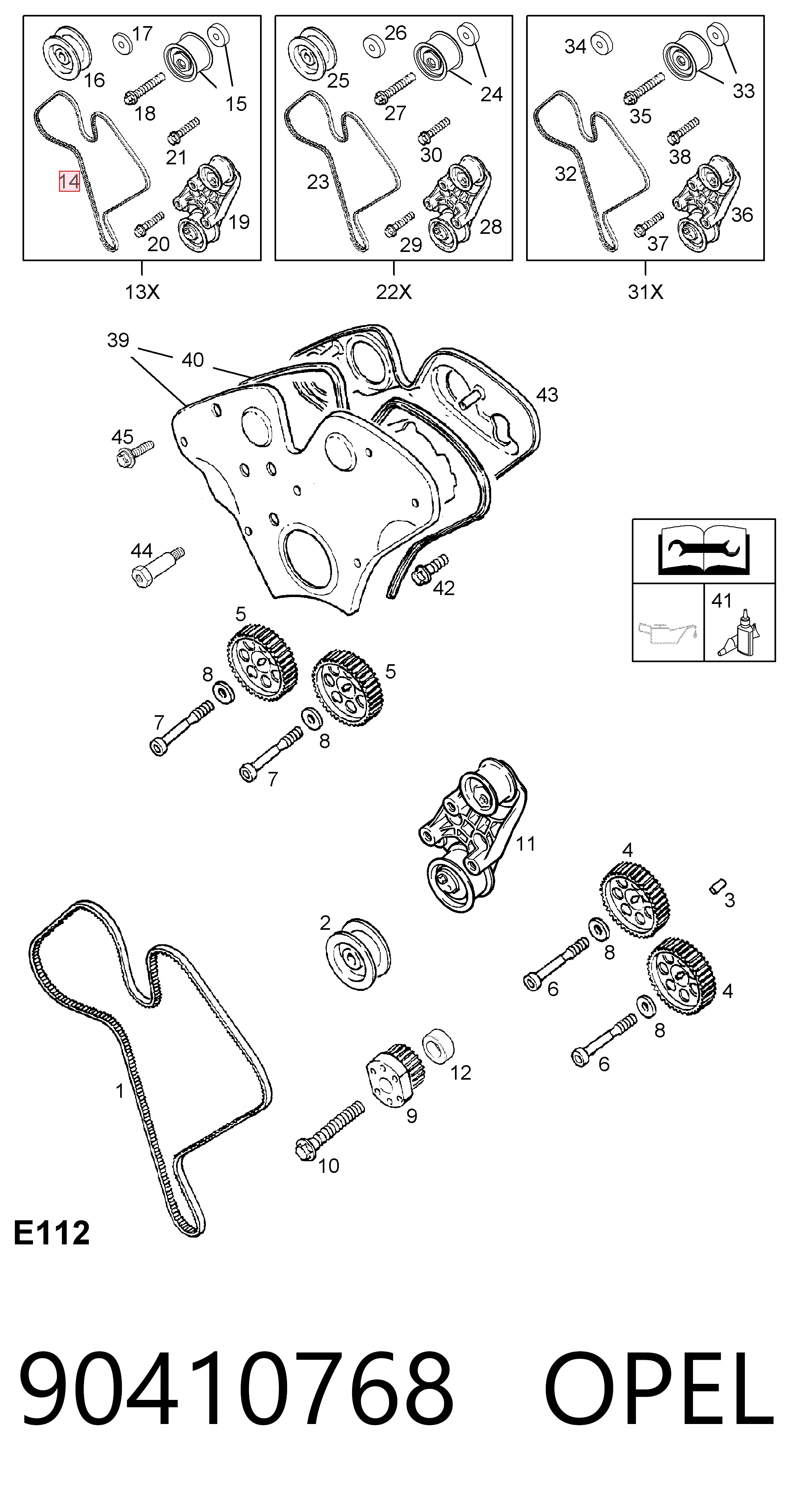 Ремінь ГРМ 4621348 General Motors
