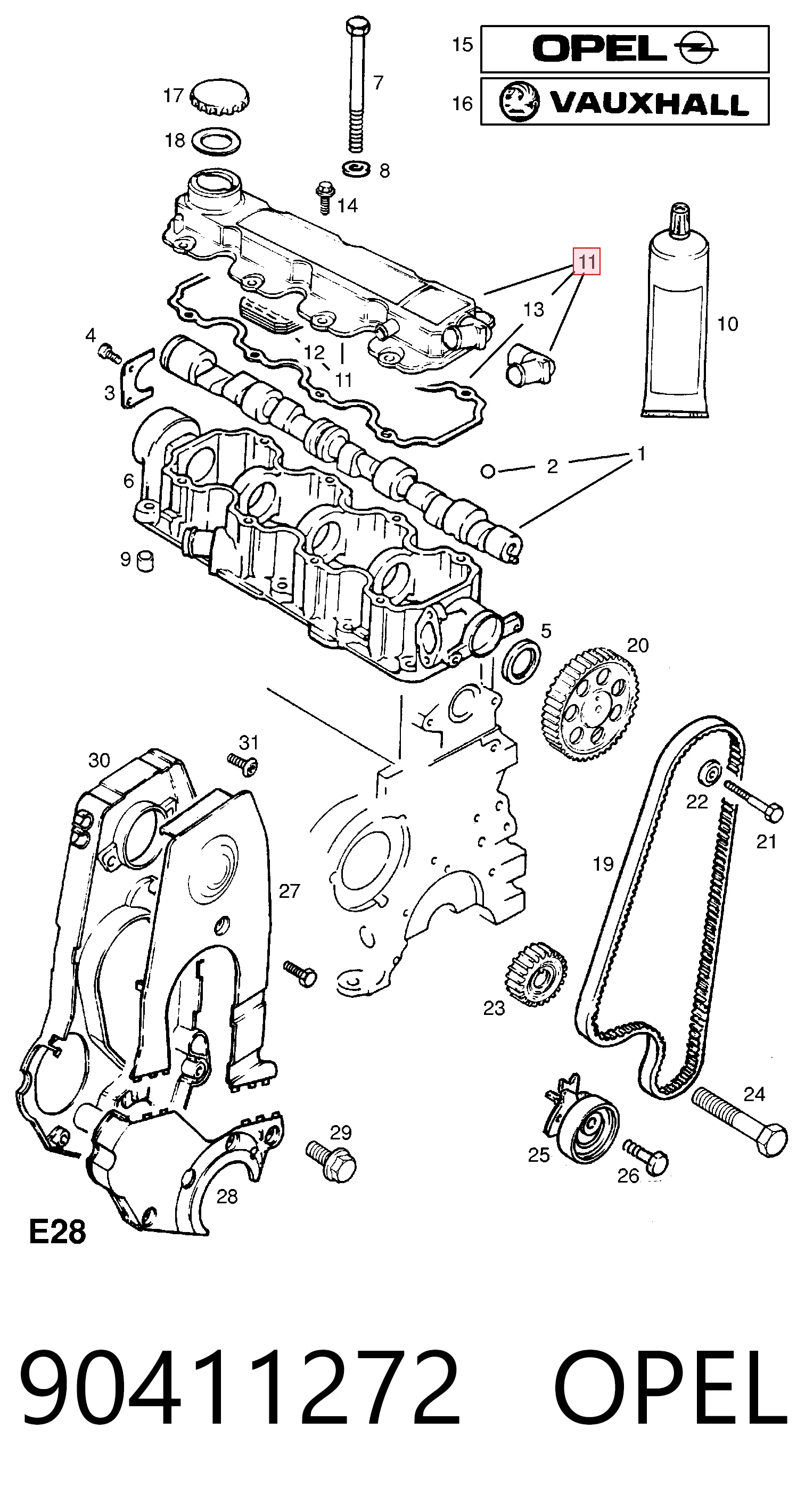 Кришка клапанна General Motors 638085 ціна, від 28.71 USD