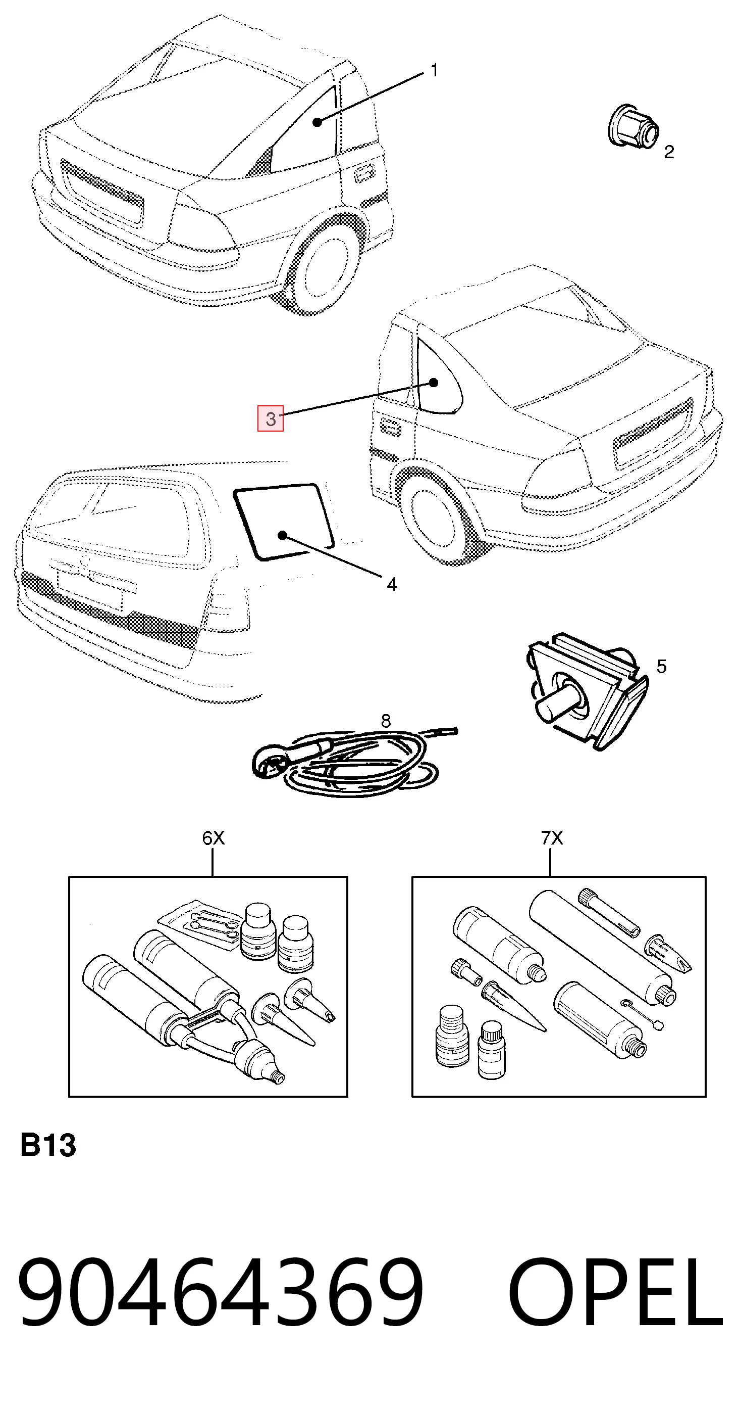 Скло багажника, ліве General Motors 161693 ціна, від 13.19 USD