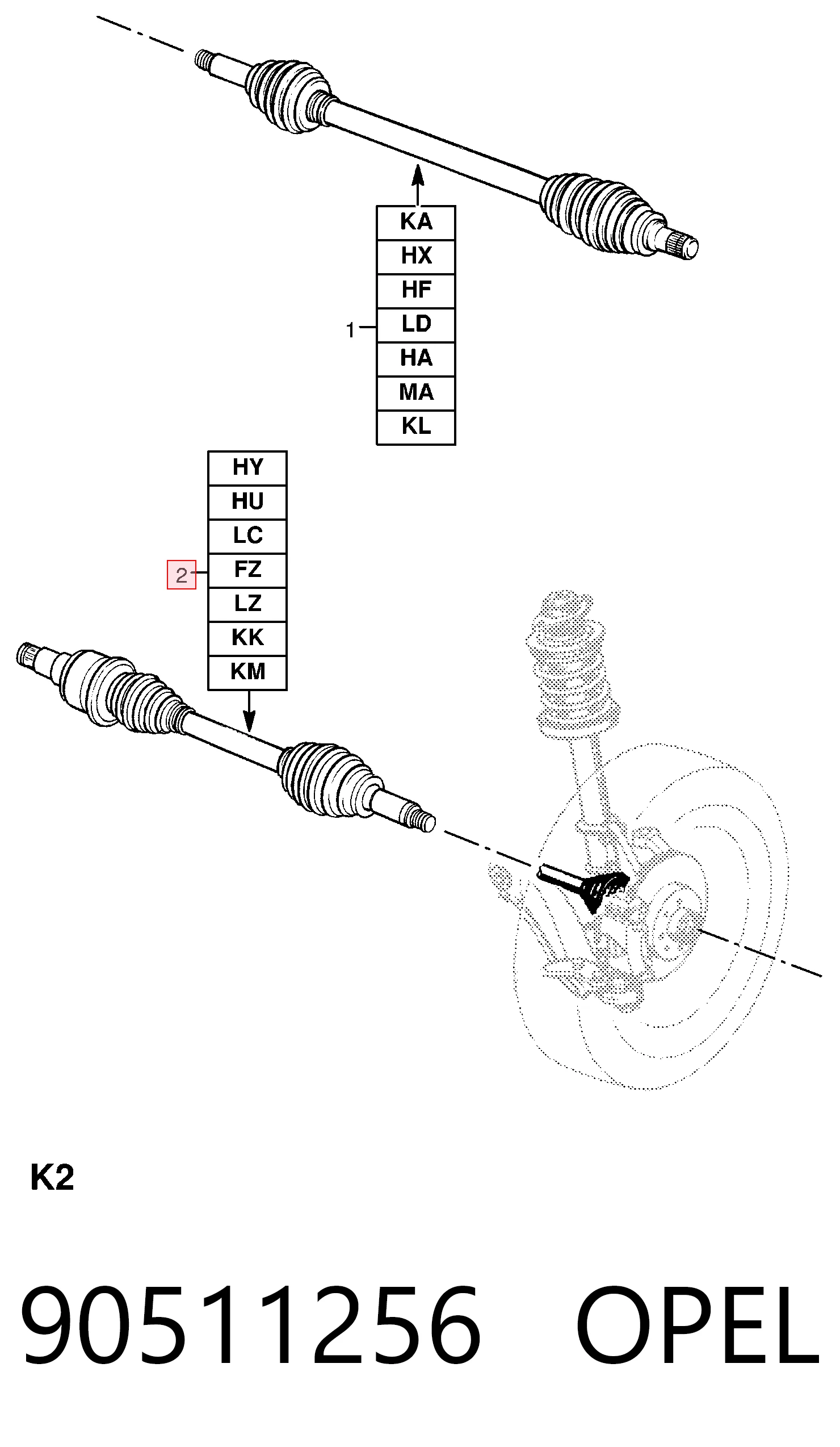 Вісь передня Polcar T58219A1 ціна, від 124.32 USD