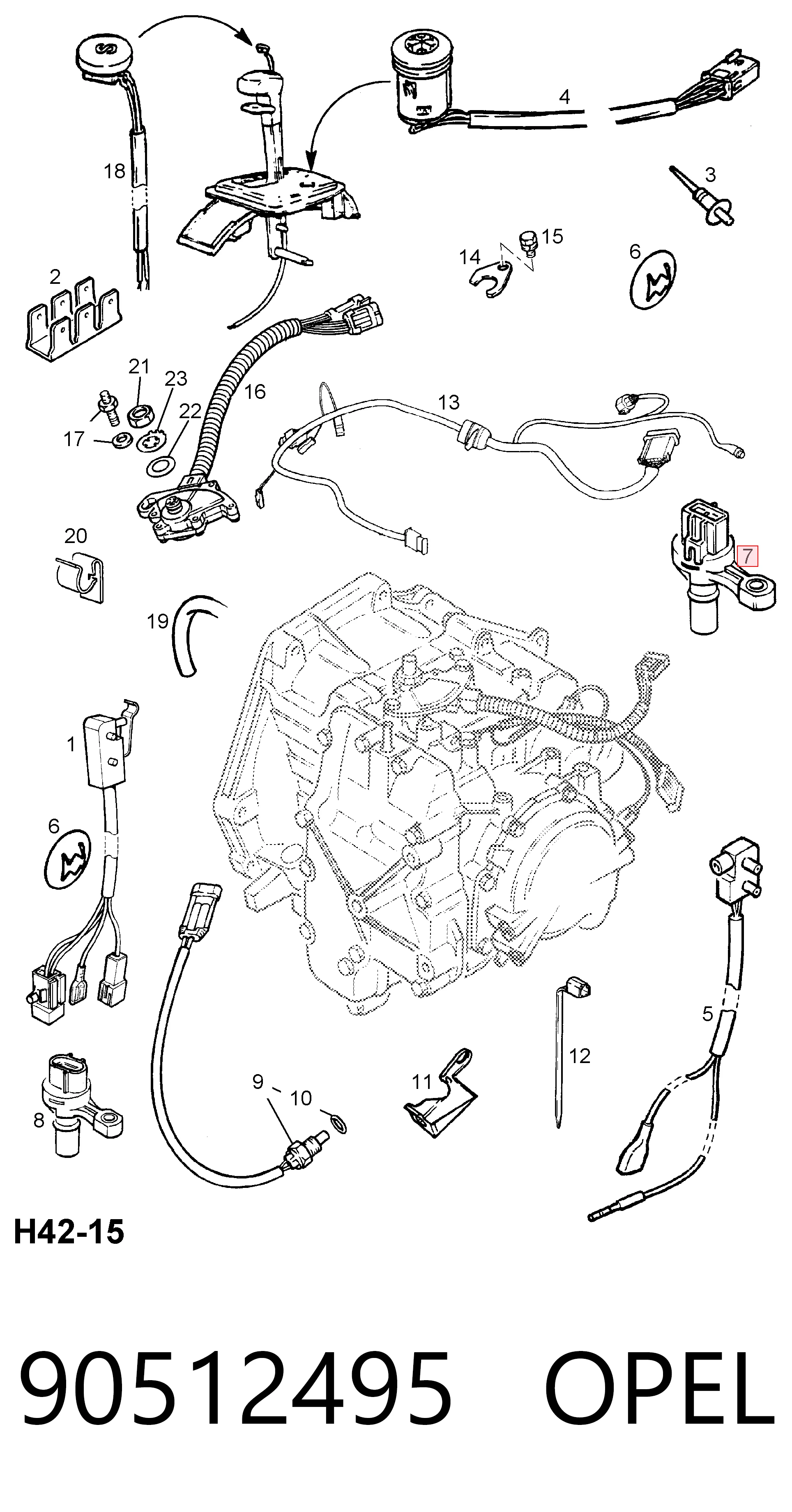 90512495 Opel Датчик швидкості спідометра