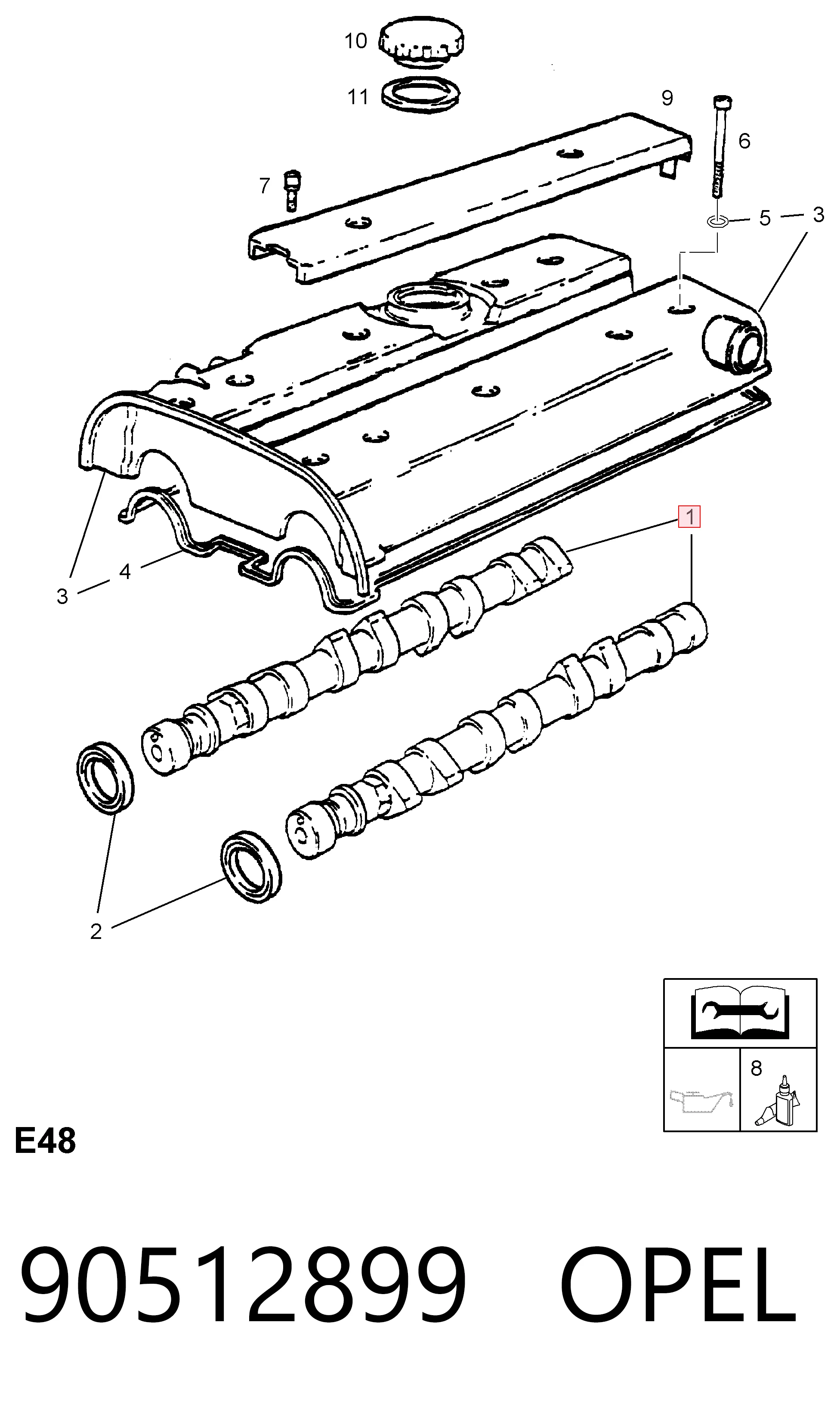 Шток двигуна, впускний General Motors 90512899 ціна, від 32.45 USD