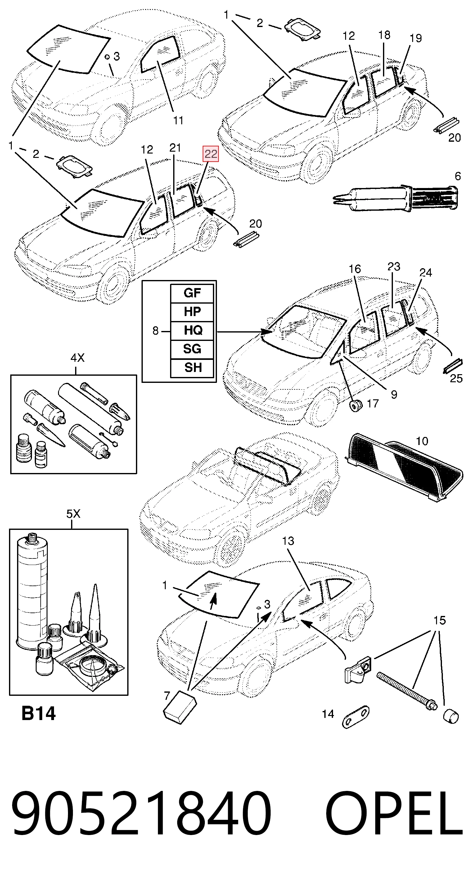 Задня кватирка права General Motors 90521840 ціна, від 14.64 USD