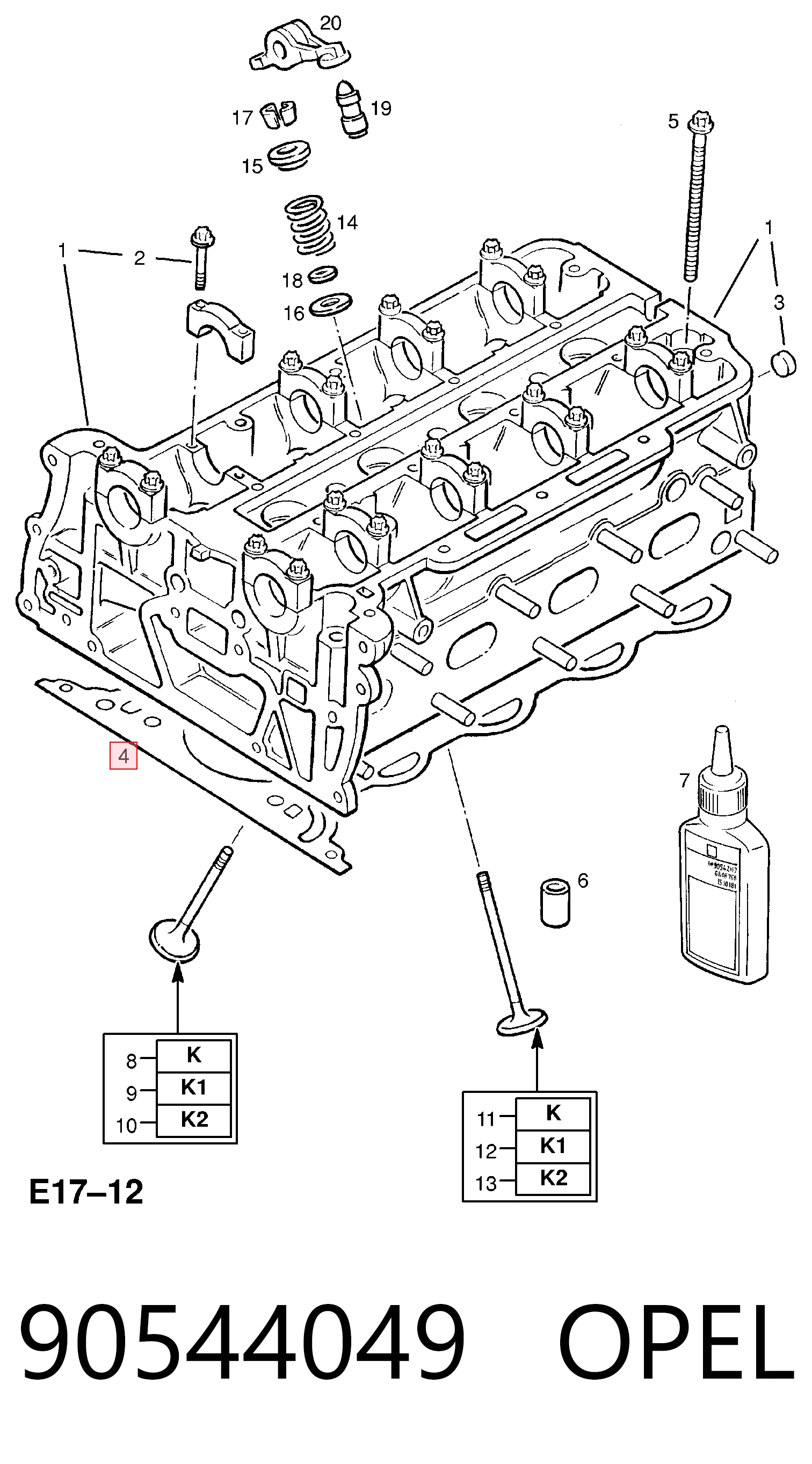 Купити Прокладка ГБЦ Opel Agila A H00