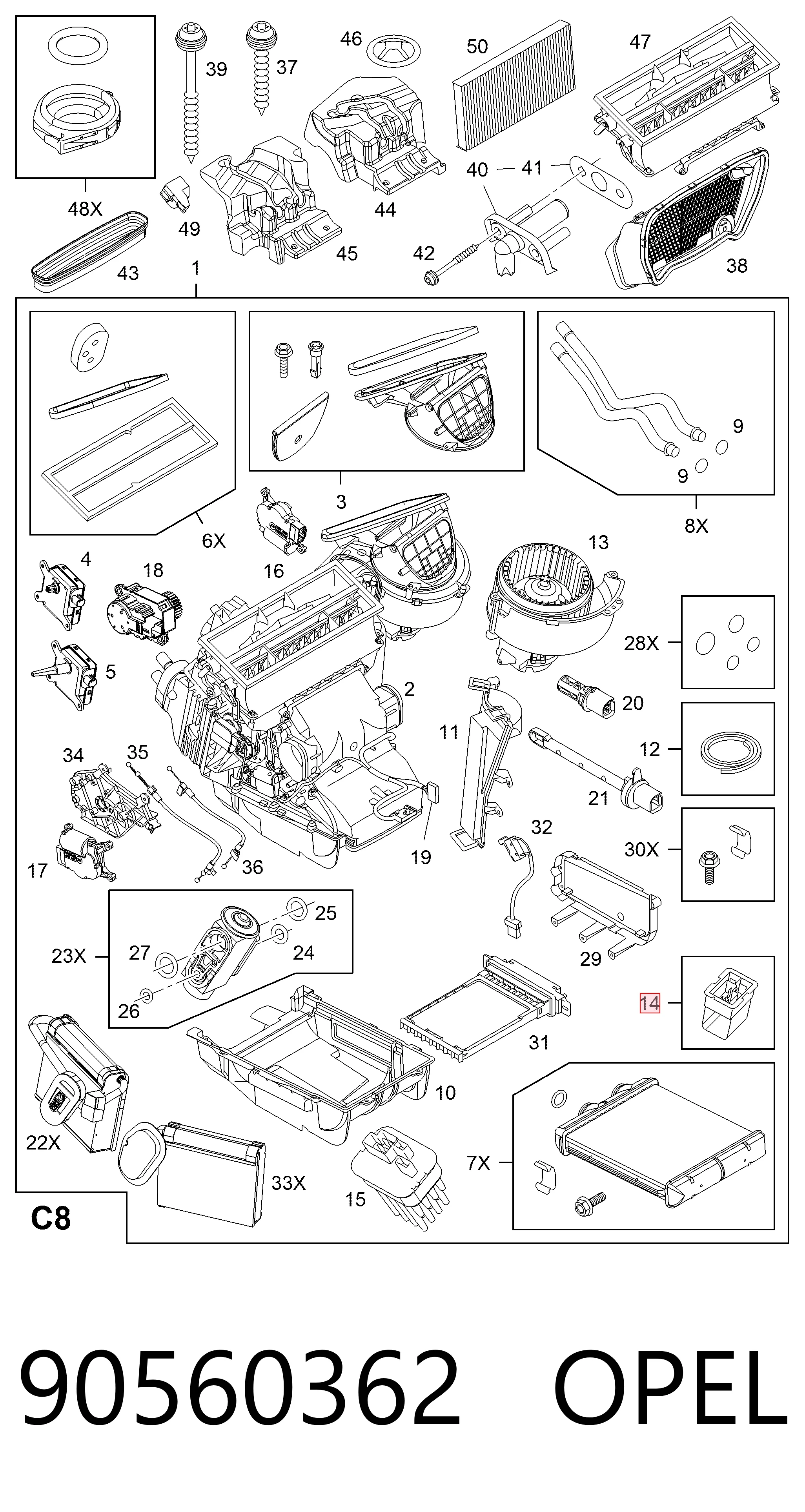 90560362 Opel Регулятор оборотів пічки