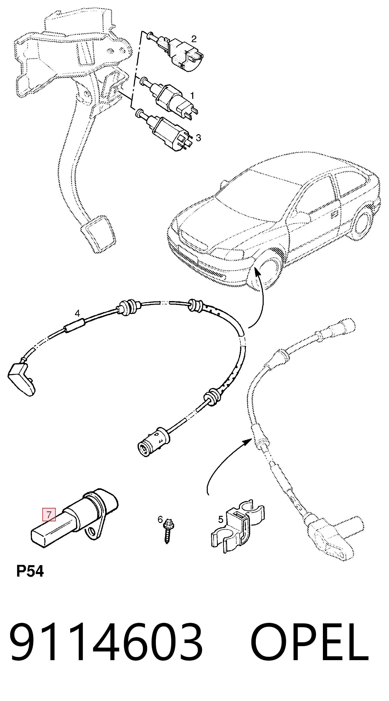 9114603 Opel Датчик швидкості спідометра