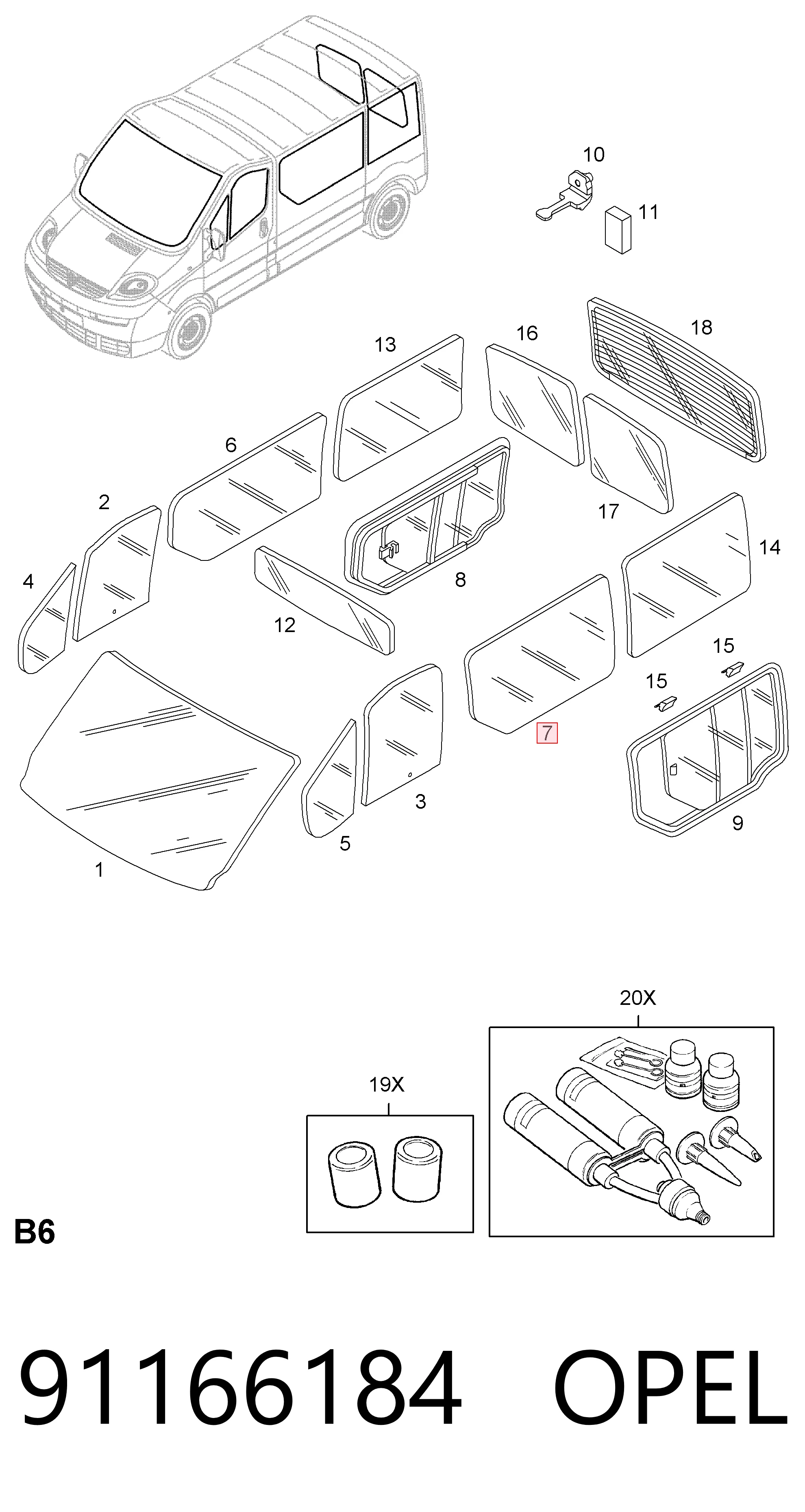 91166184 Peugeot/Citroen Скло дверей бічних (зсувних)