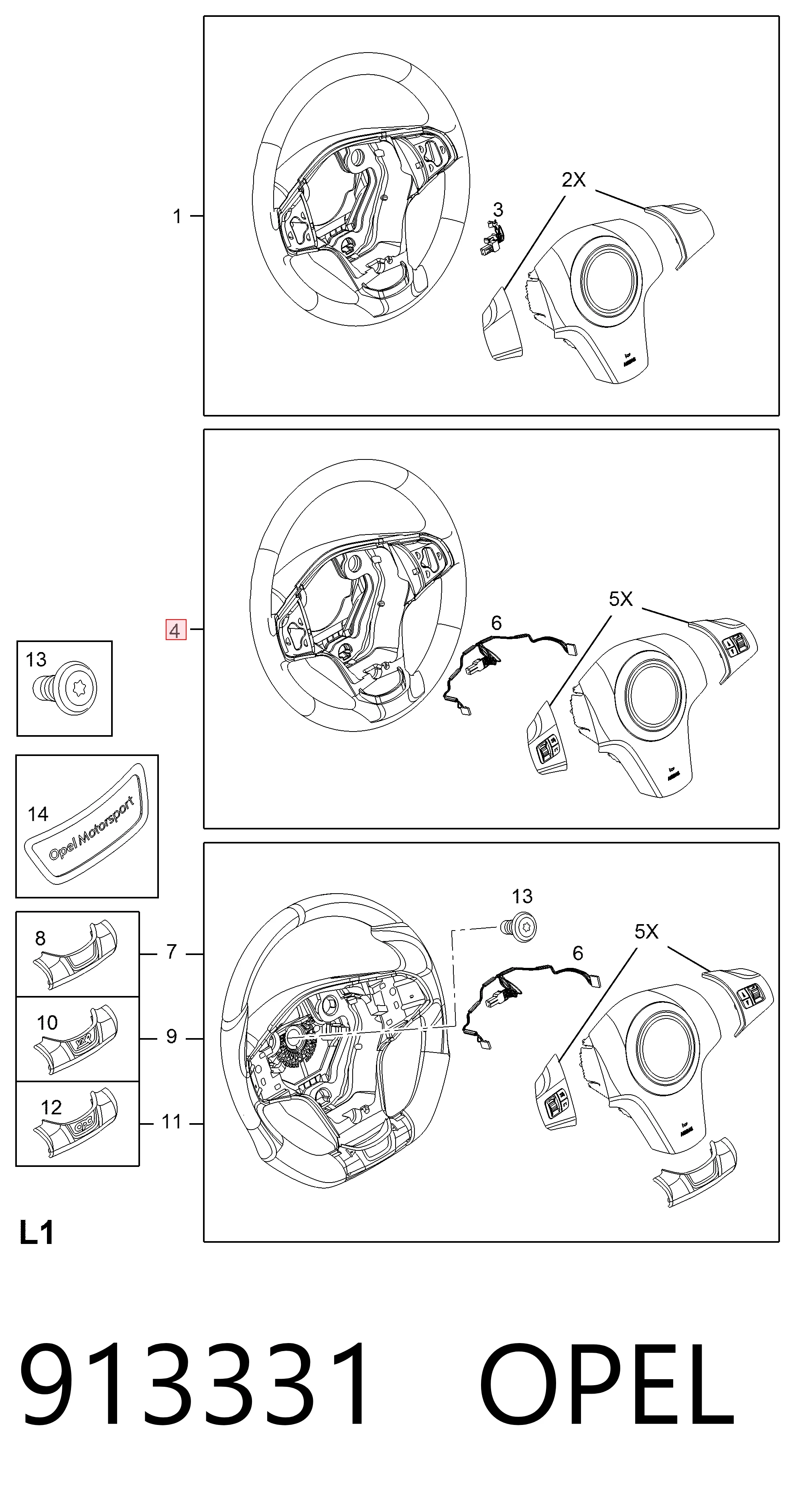 13229631 General Motors Рульове колесо