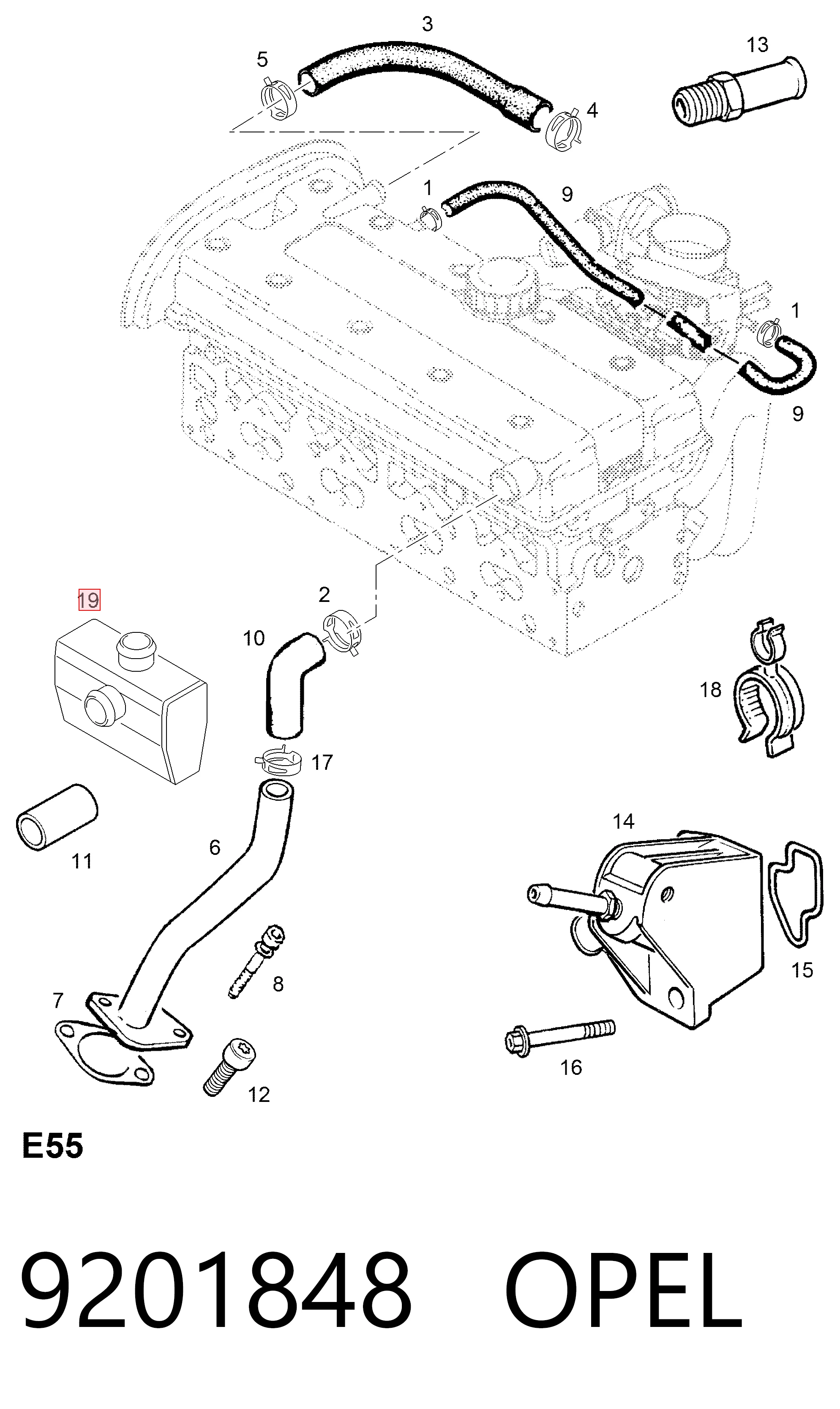 9201848 Opel Масловіддільник