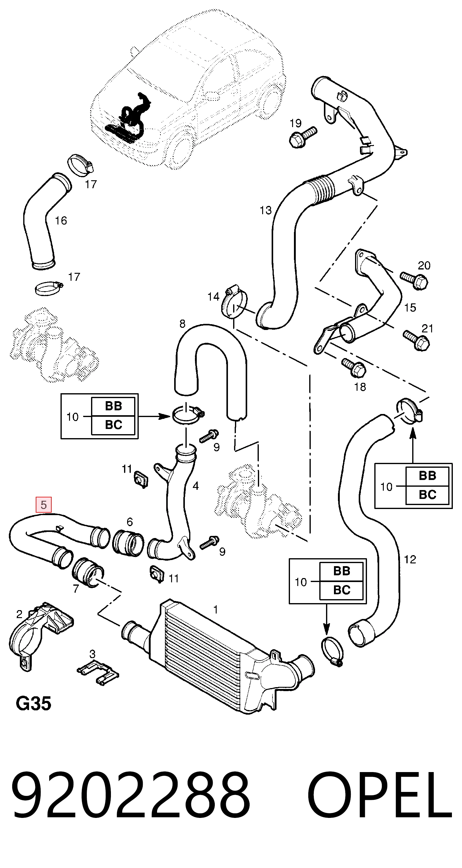 9202288 General Motors Трубка, що нагнітається
