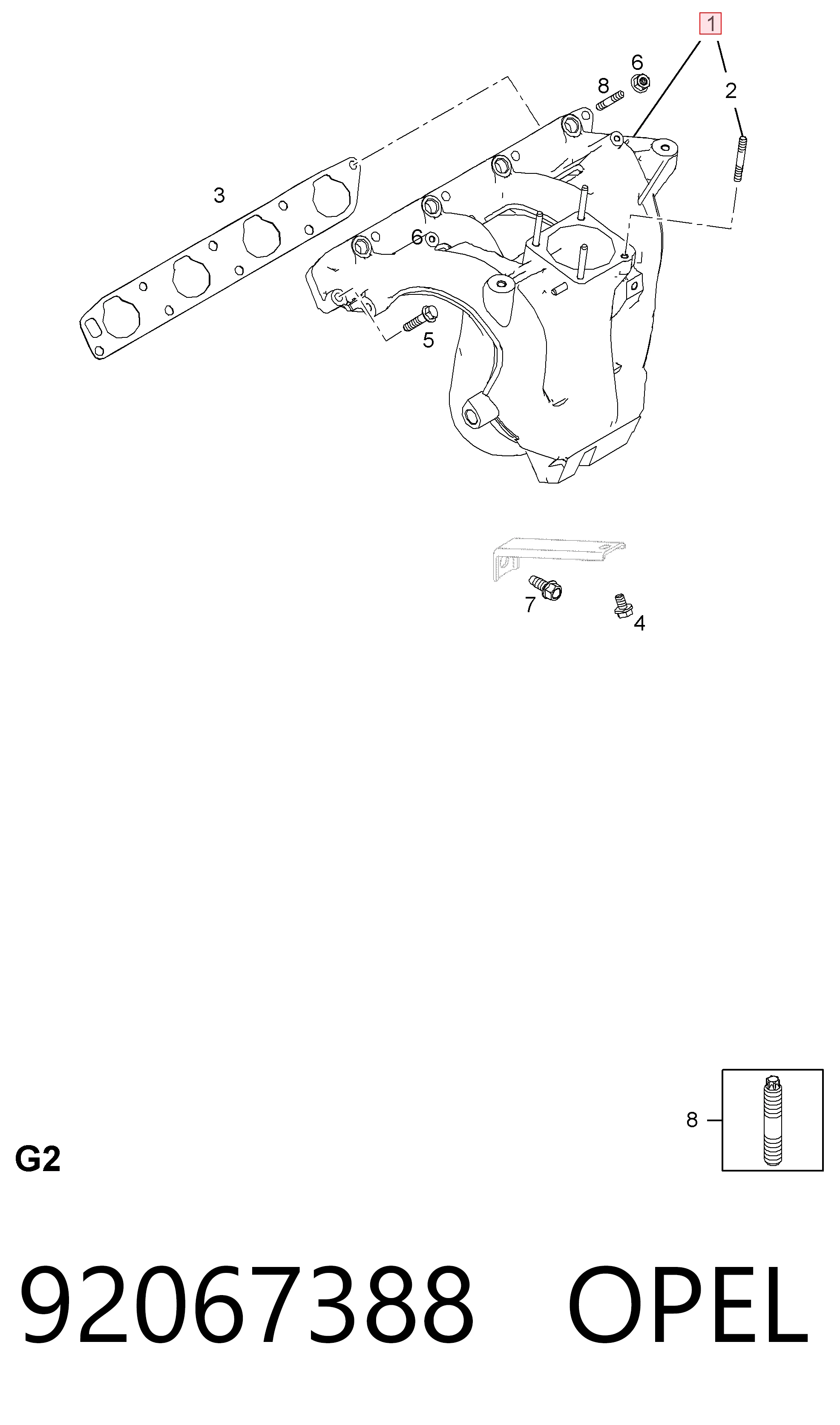 Колектор впускний Chevrolet Captiva I позашляховик (C100) (2006 - 2010) ціна, від 9.67 USD