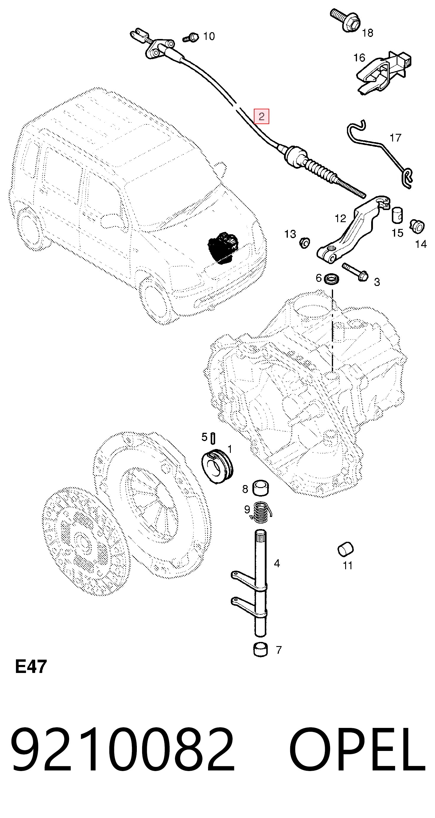 Тросик зчеплення Kamoka LC121