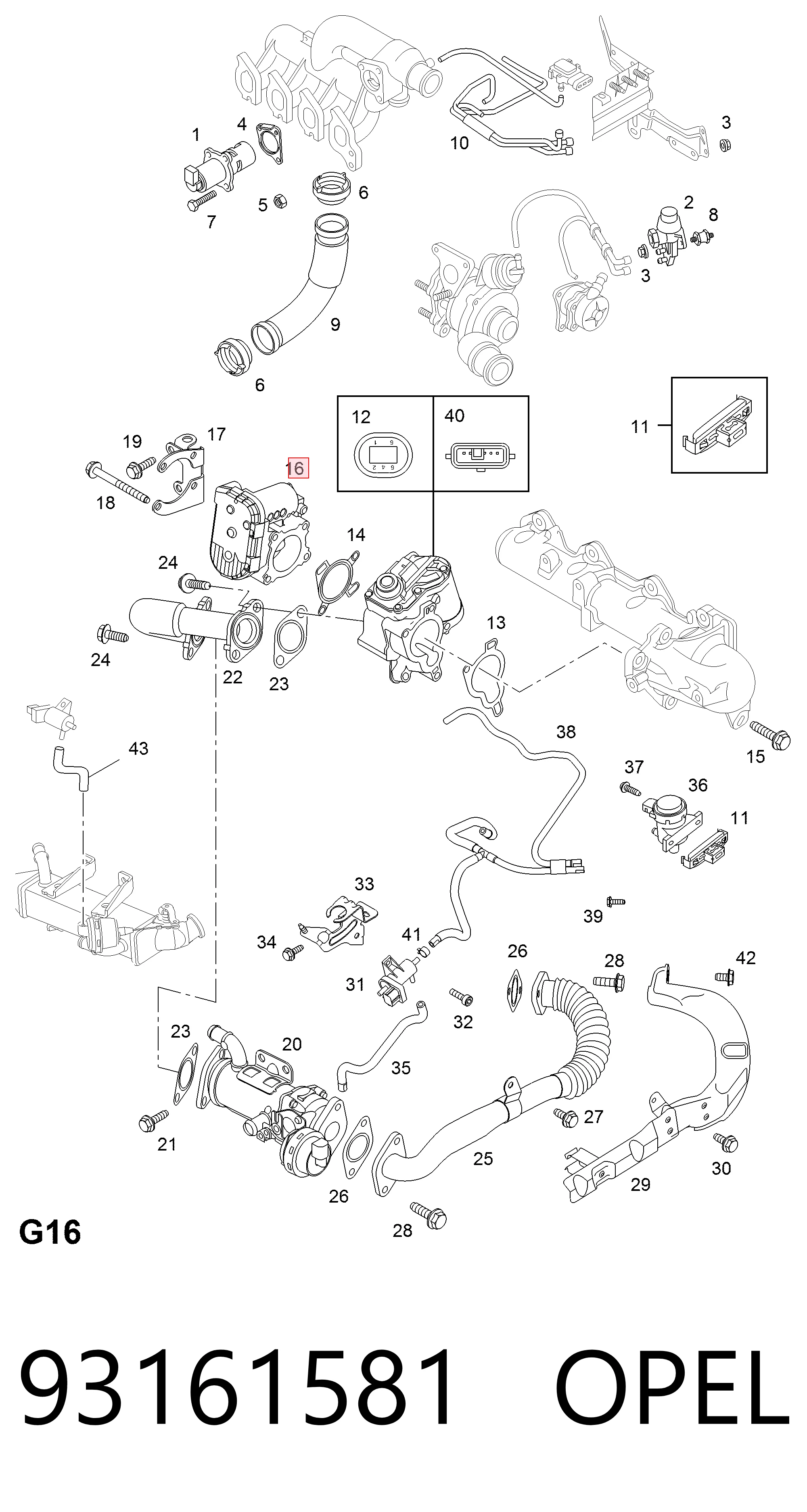 93161581 Opel Дросільна заслінка в зборі