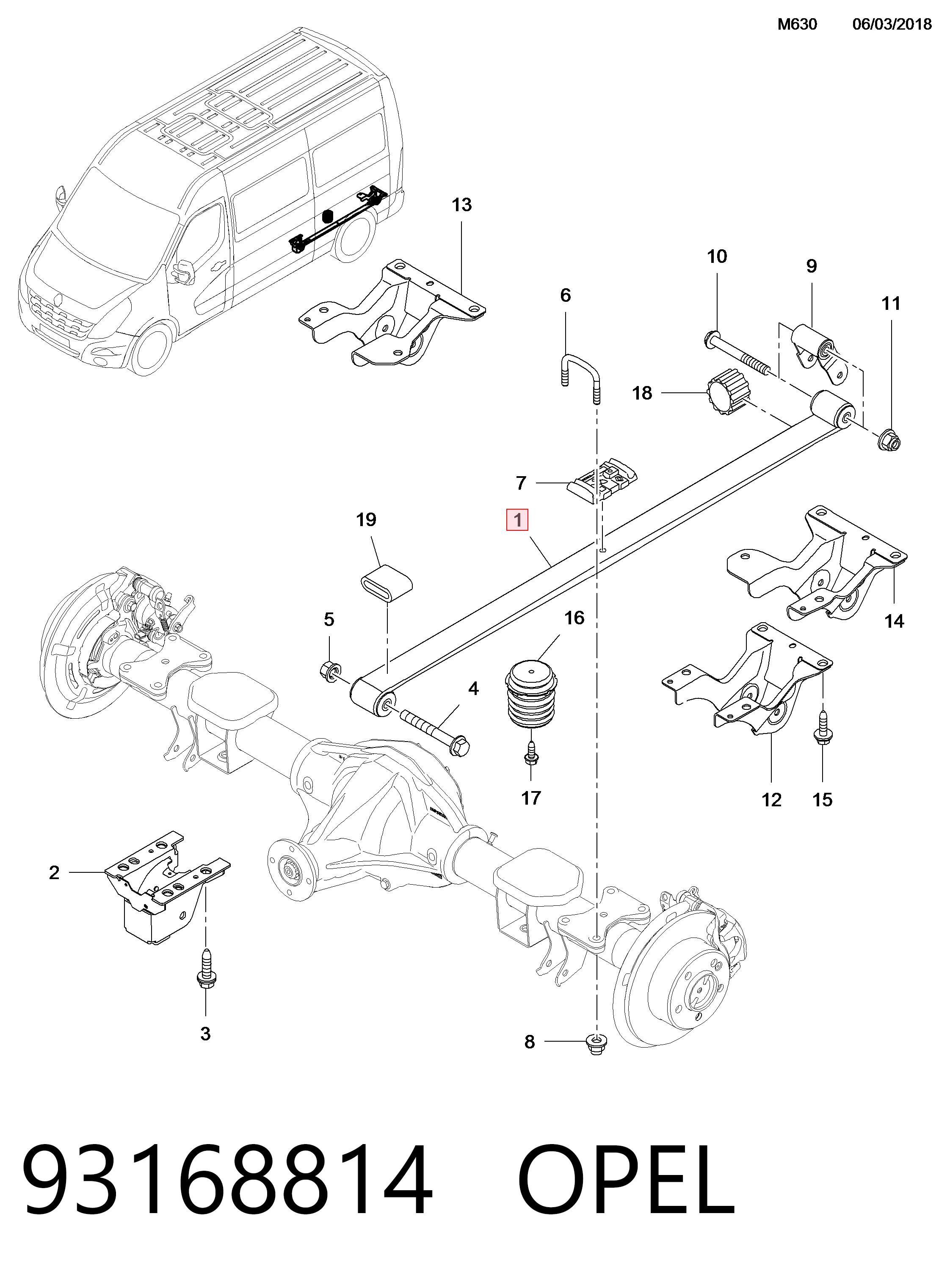 Ресори додаткові General Motors 93168814 ціна, від 239.04 USD