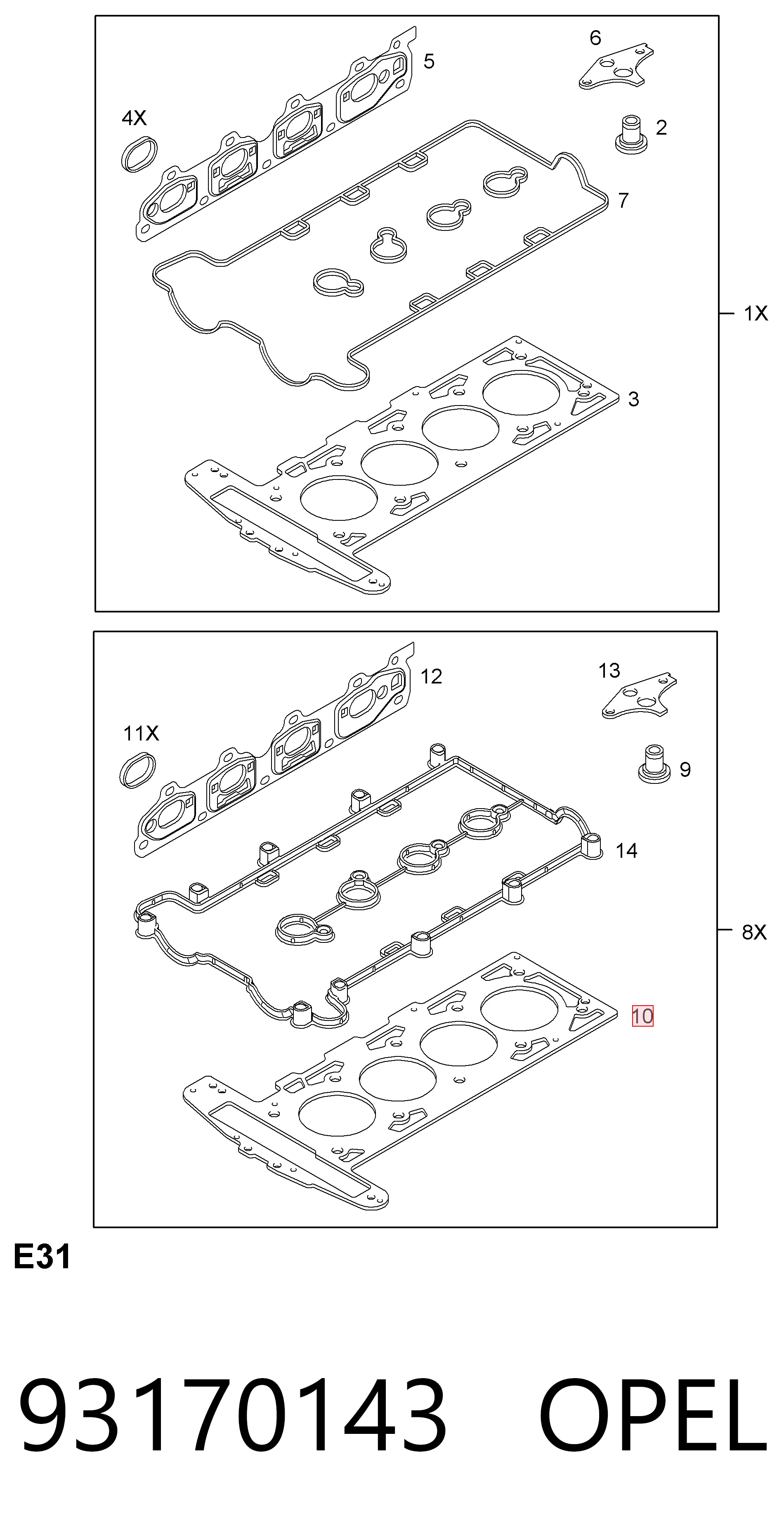 Купити 71739387 Fiat/Alfa/Lancia Прокладка ГБЦ