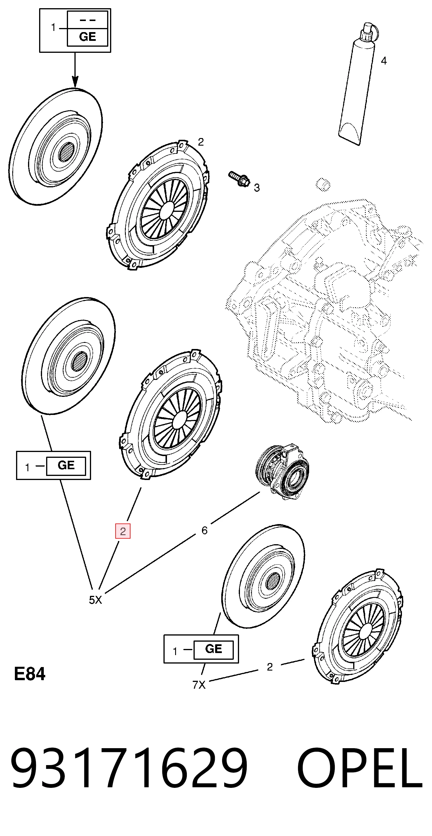 Корзина зчеплення 93171629 General Motors