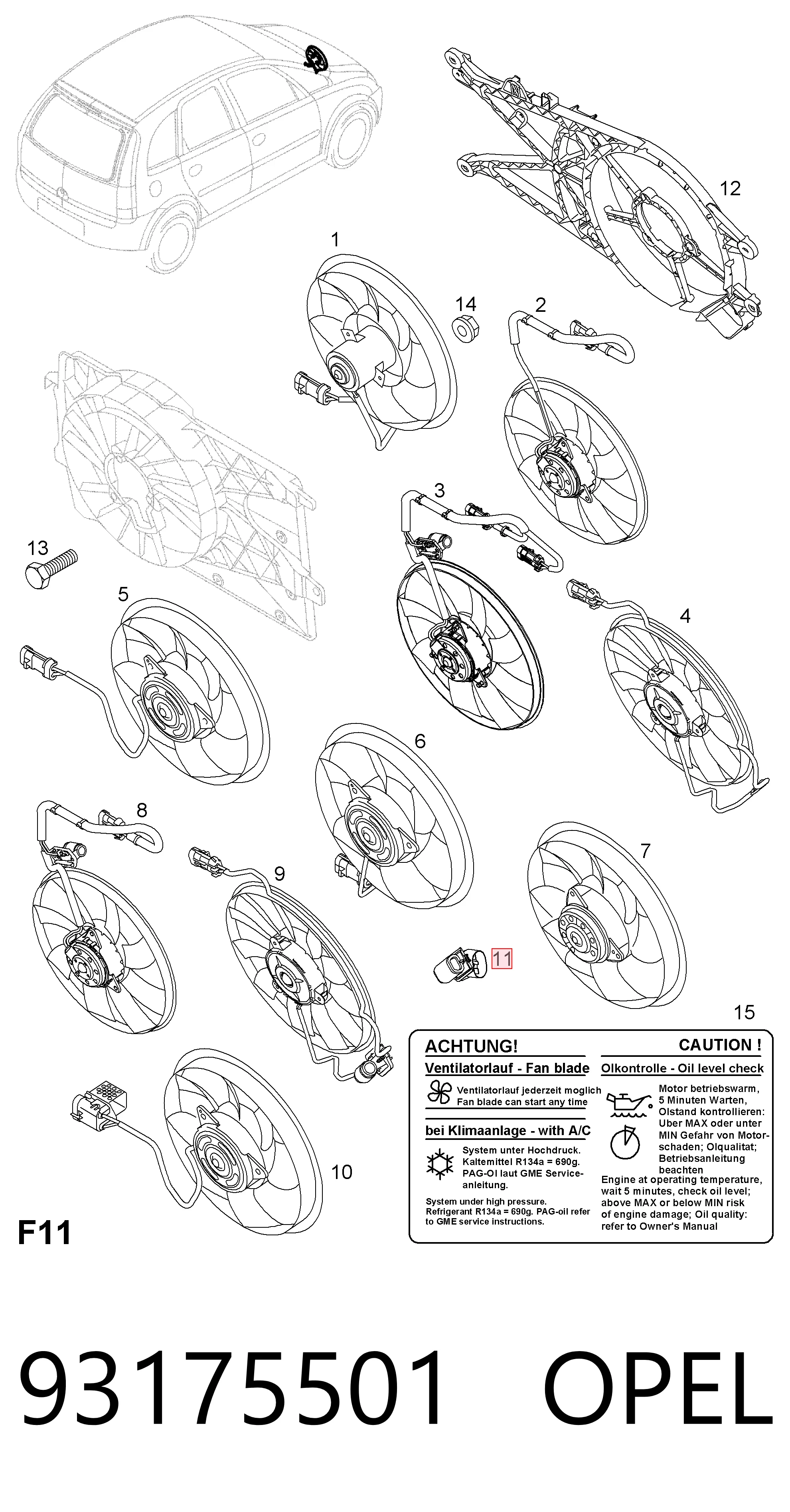 93175501 Opel Регулятор оборотів вентилятора