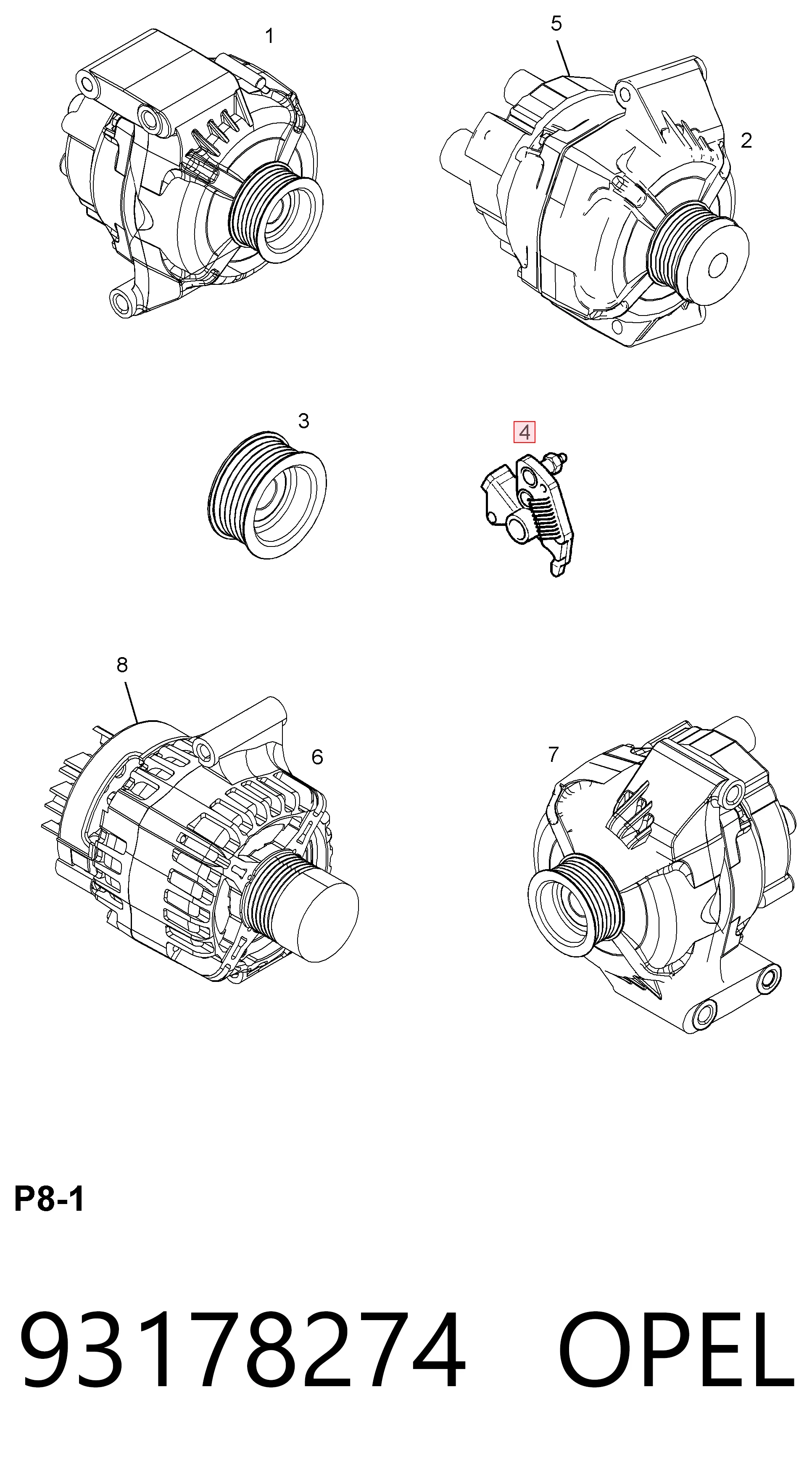 93178274 General Motors Реле-регулятор (напруги)