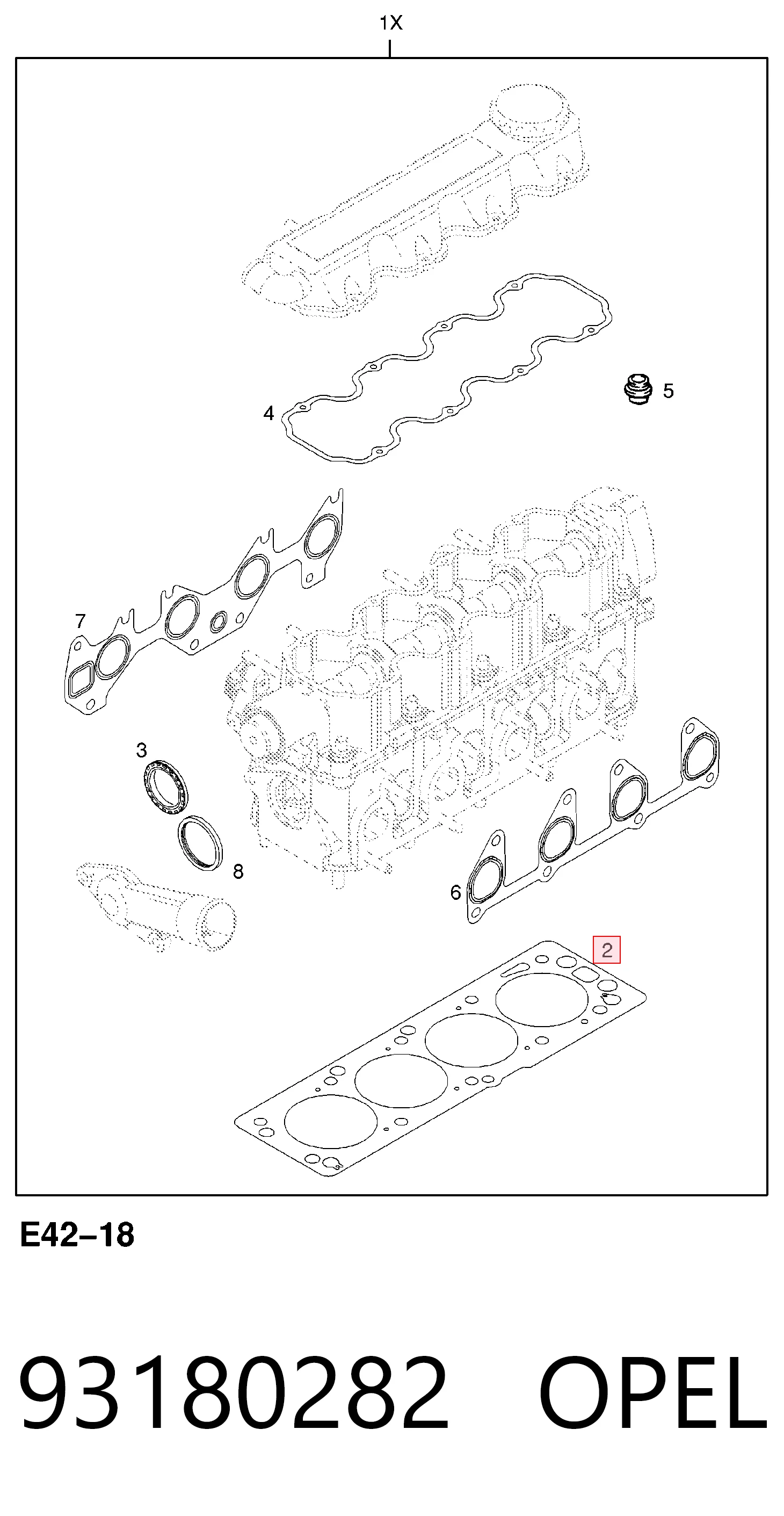 Прокладка ГБЦ General Motors 5607864 ціна, від 17.59 USD
